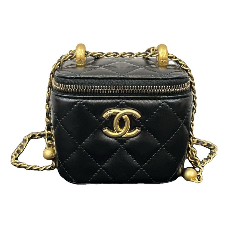 Vanity leather handbag