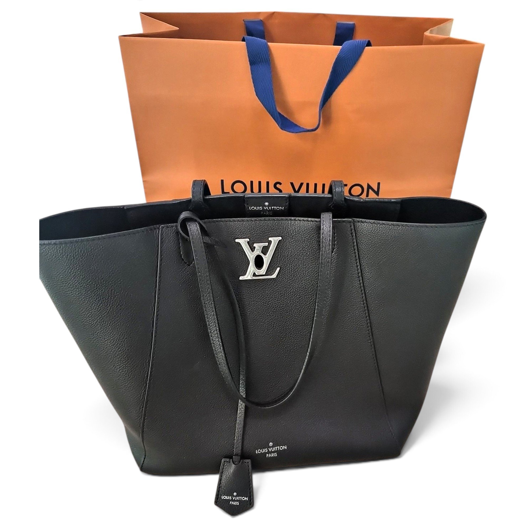 Lockme leather tote