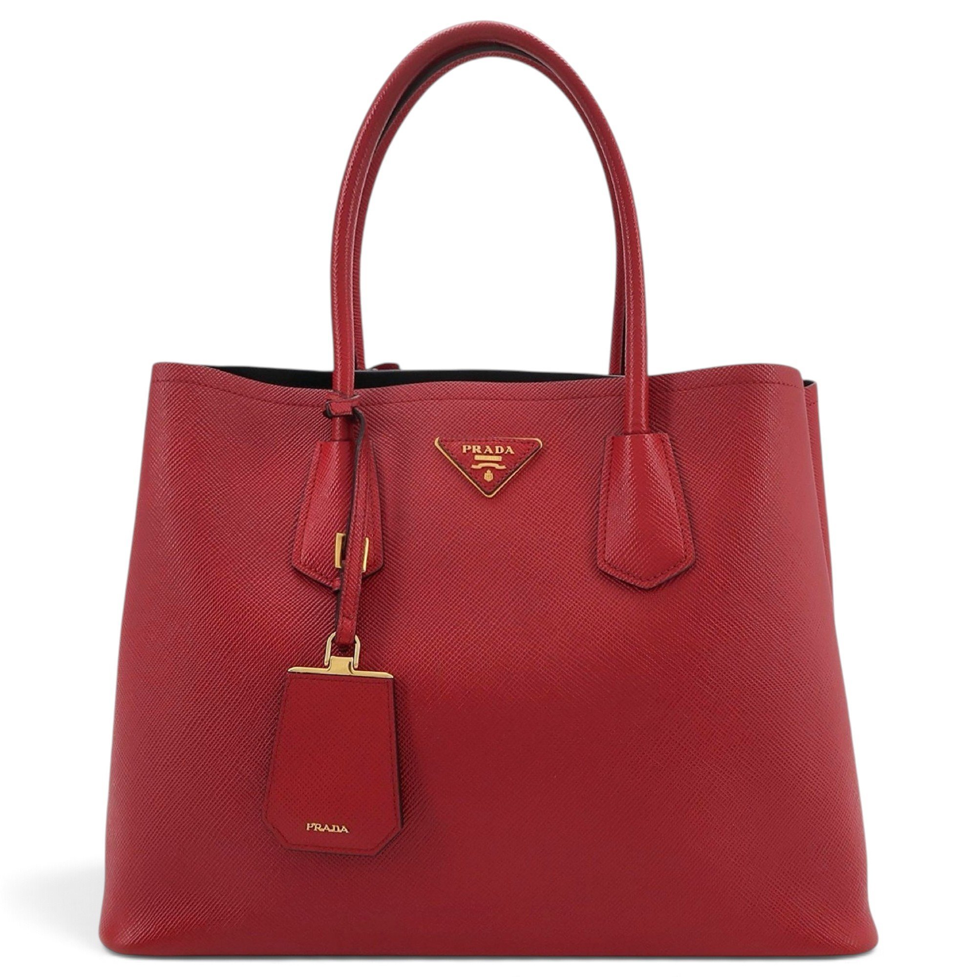 Double leather tote