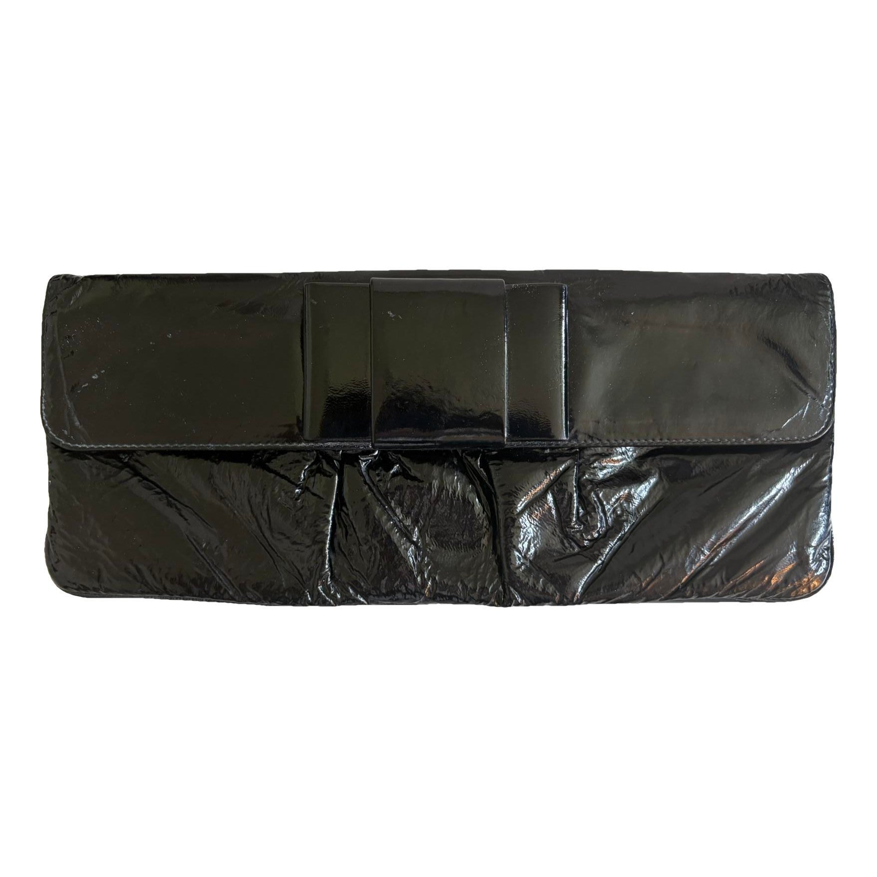 Leather clutch bag
