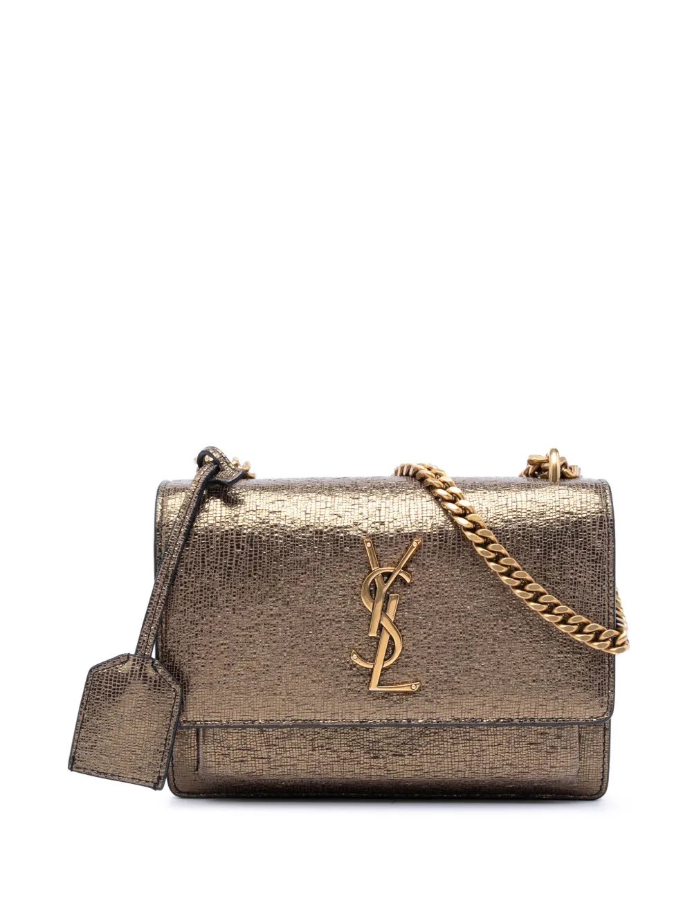 2019 Small Metallic Lizard Embossed Leather Monogram Sunset crossbody bag