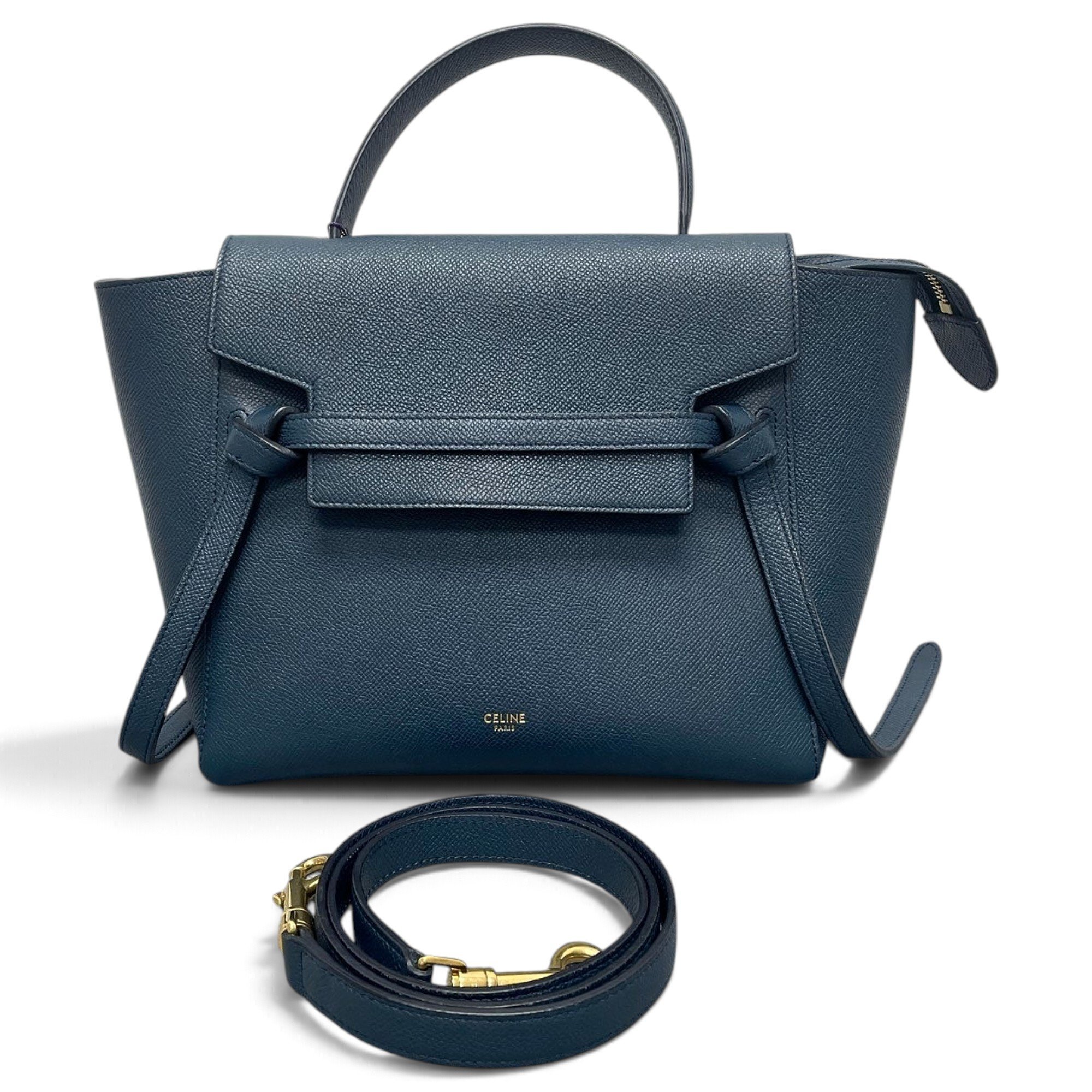 Belt leather crossbody bag
