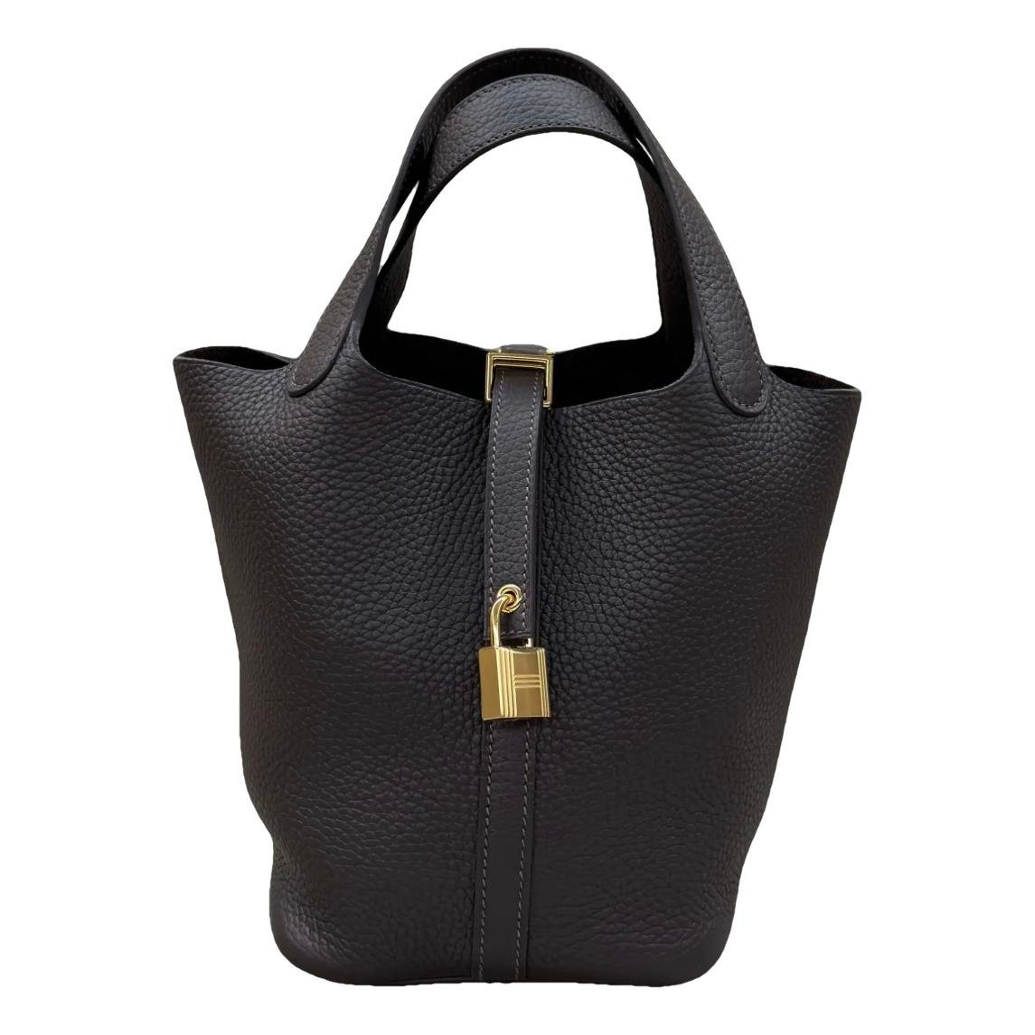 Picotin leather tote
