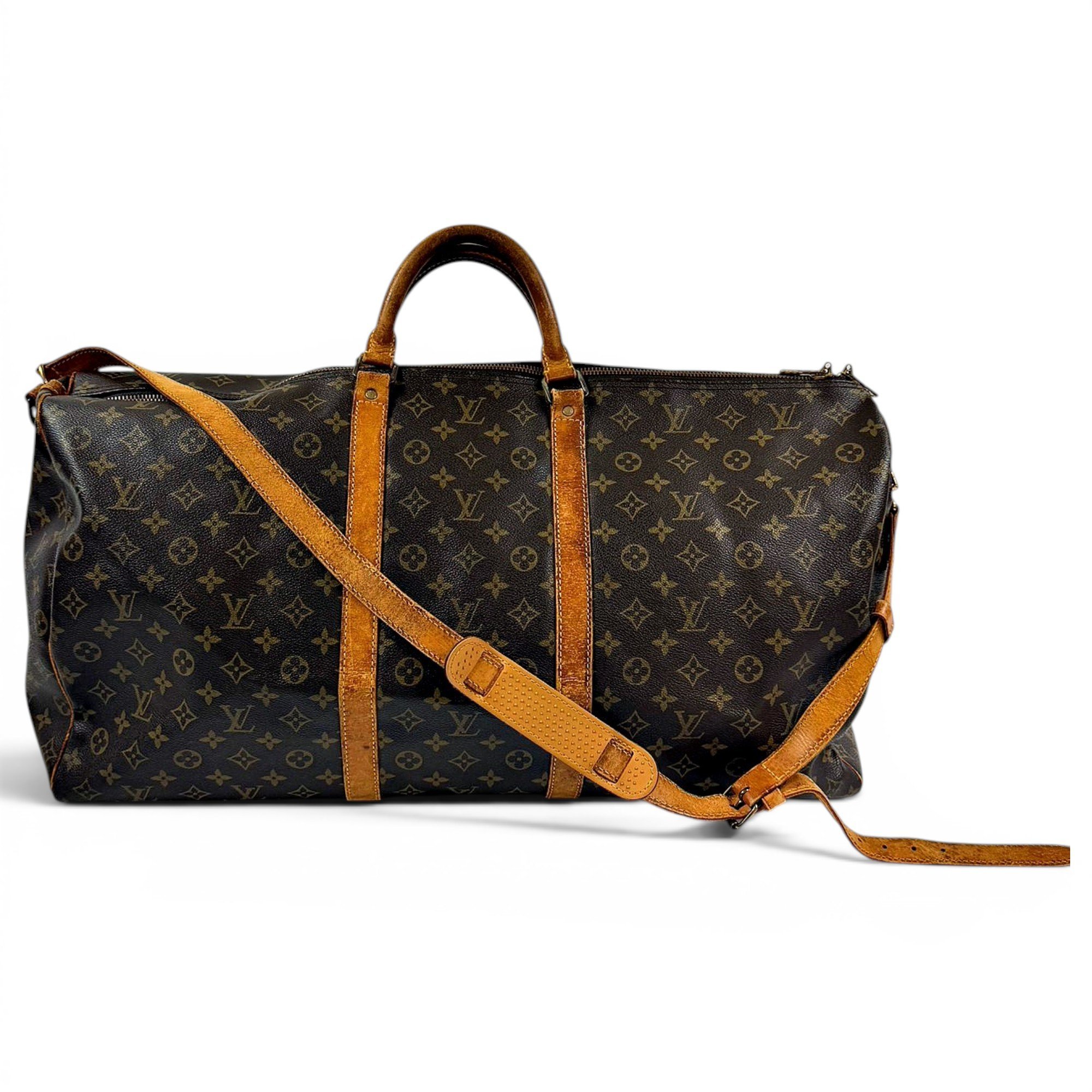 Keepall leather travel bag
