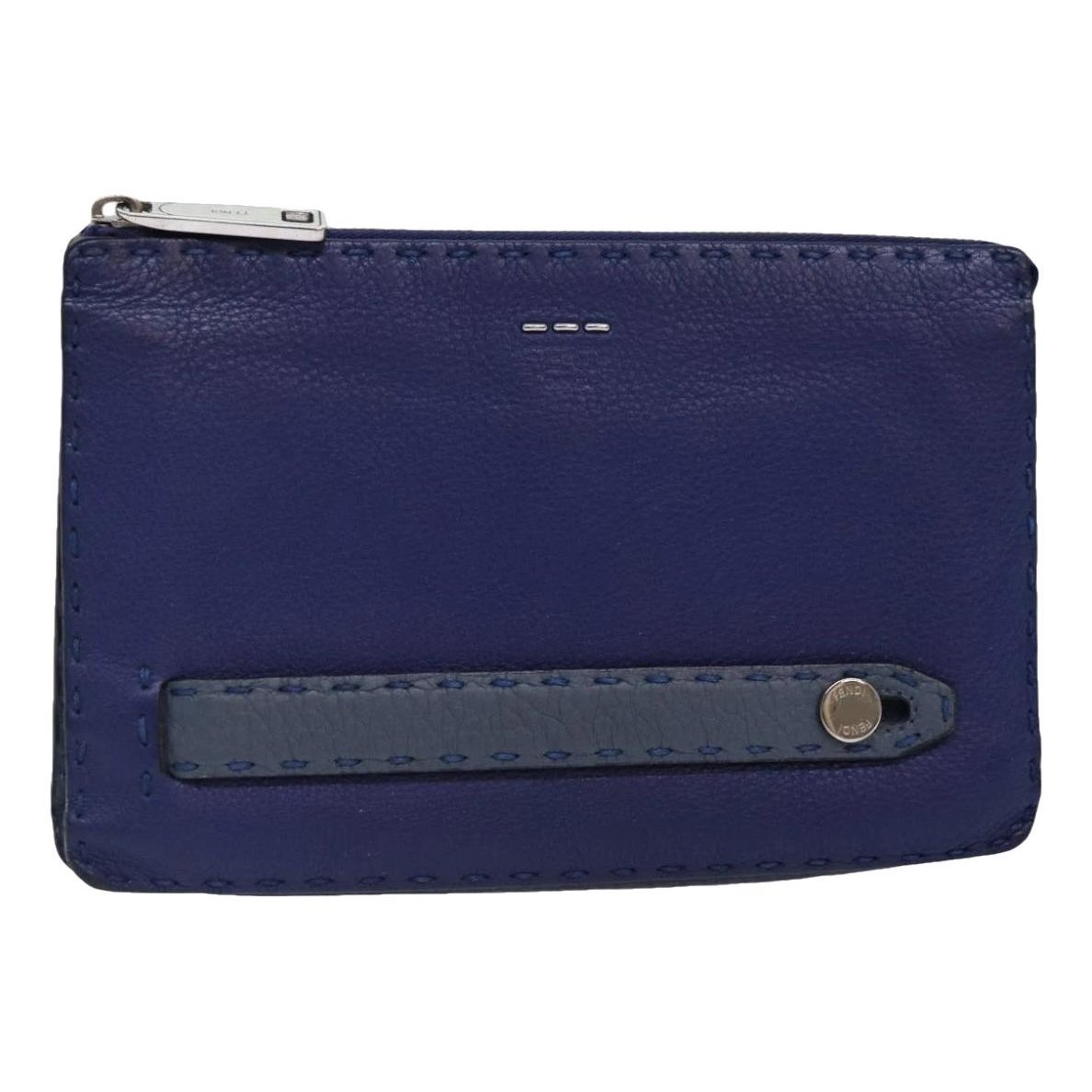 Leather clutch bag