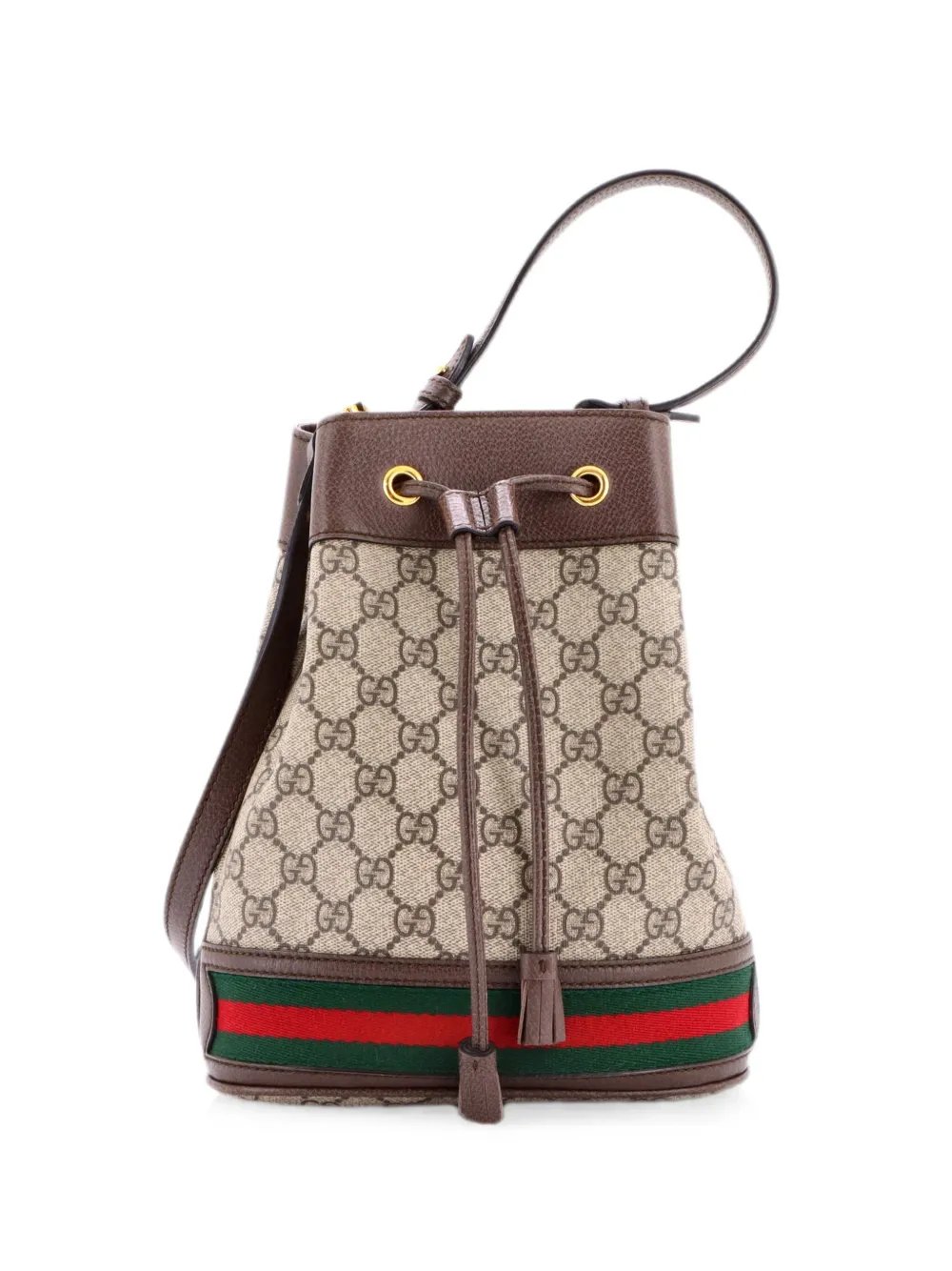 Ophidia GG Coated Canvas Small bucket bag