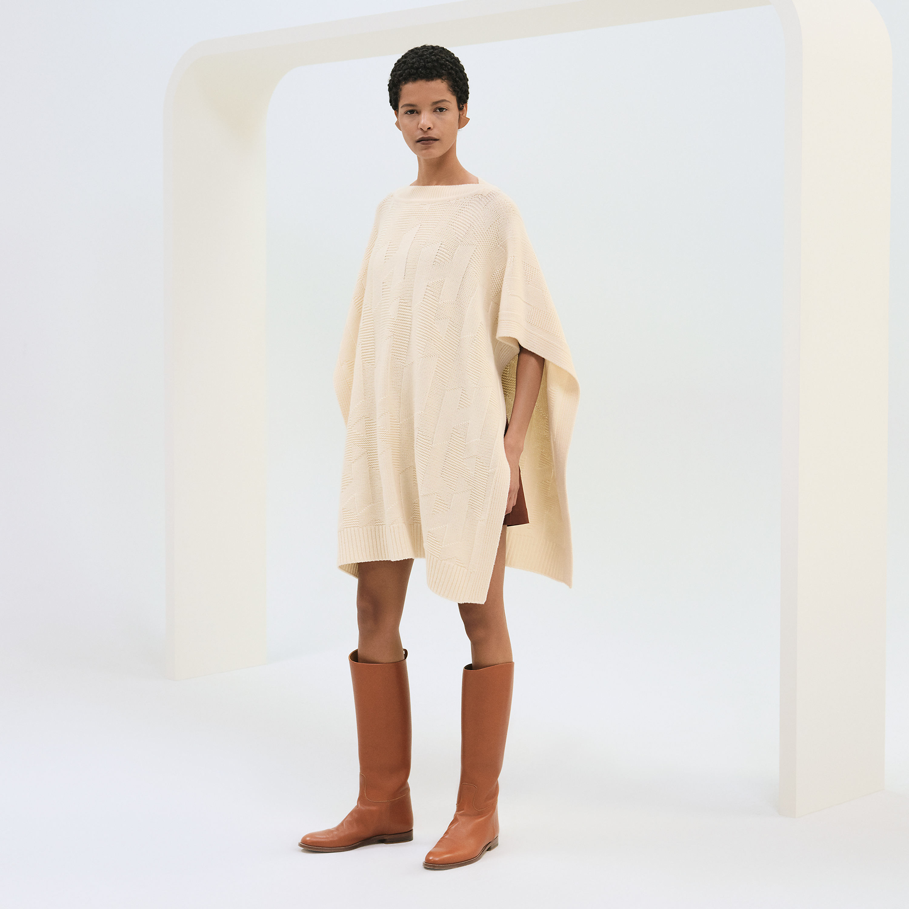 "H" Rectangular Cape Poncho