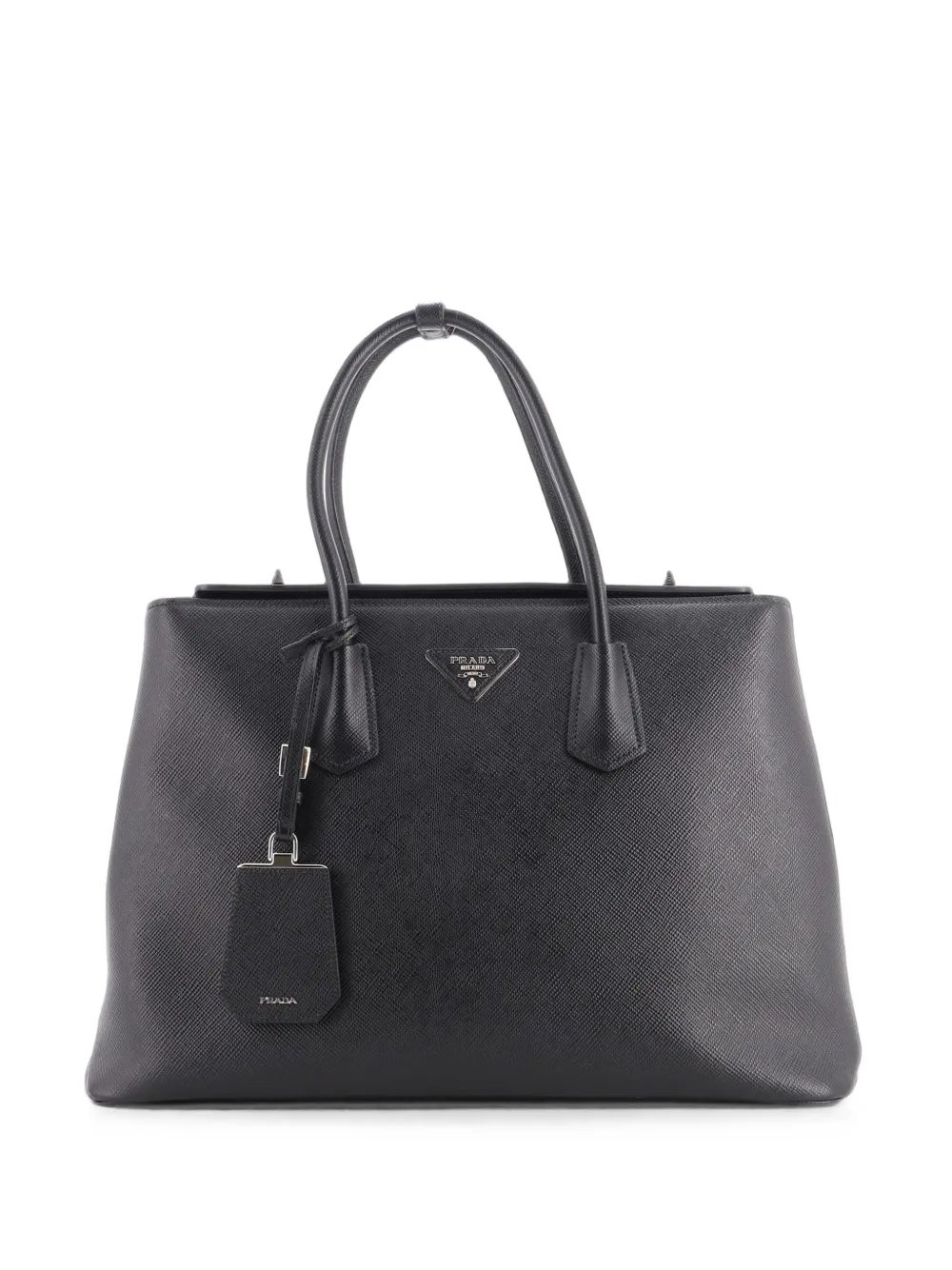 Turnlock Cuir Twin Saffiano Leather Medium tote bag