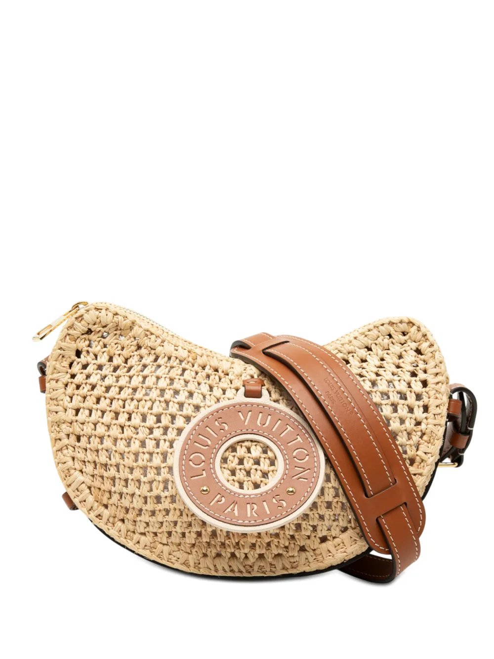 2021-2026 Raffia By the Pool Croissant MM crossbody bag