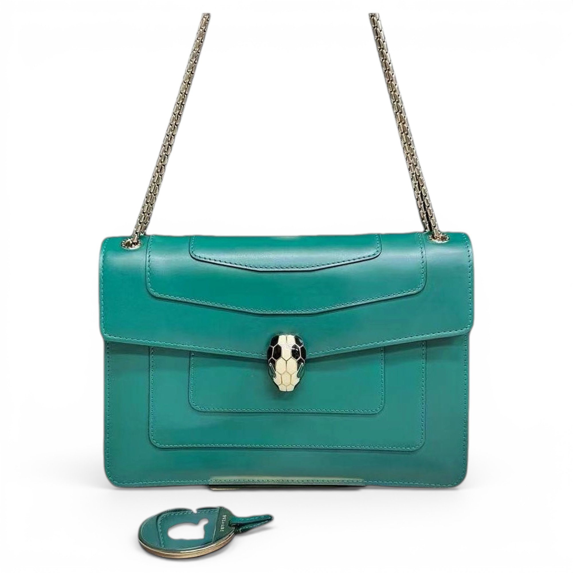 Serpenti leather handbag