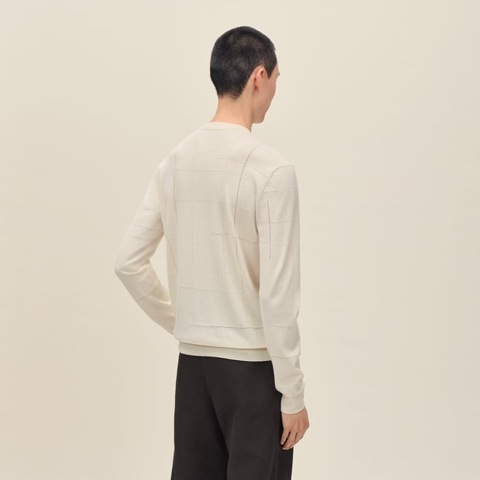 Écru "Jeu De Points Sellier" Crewneck Sweater