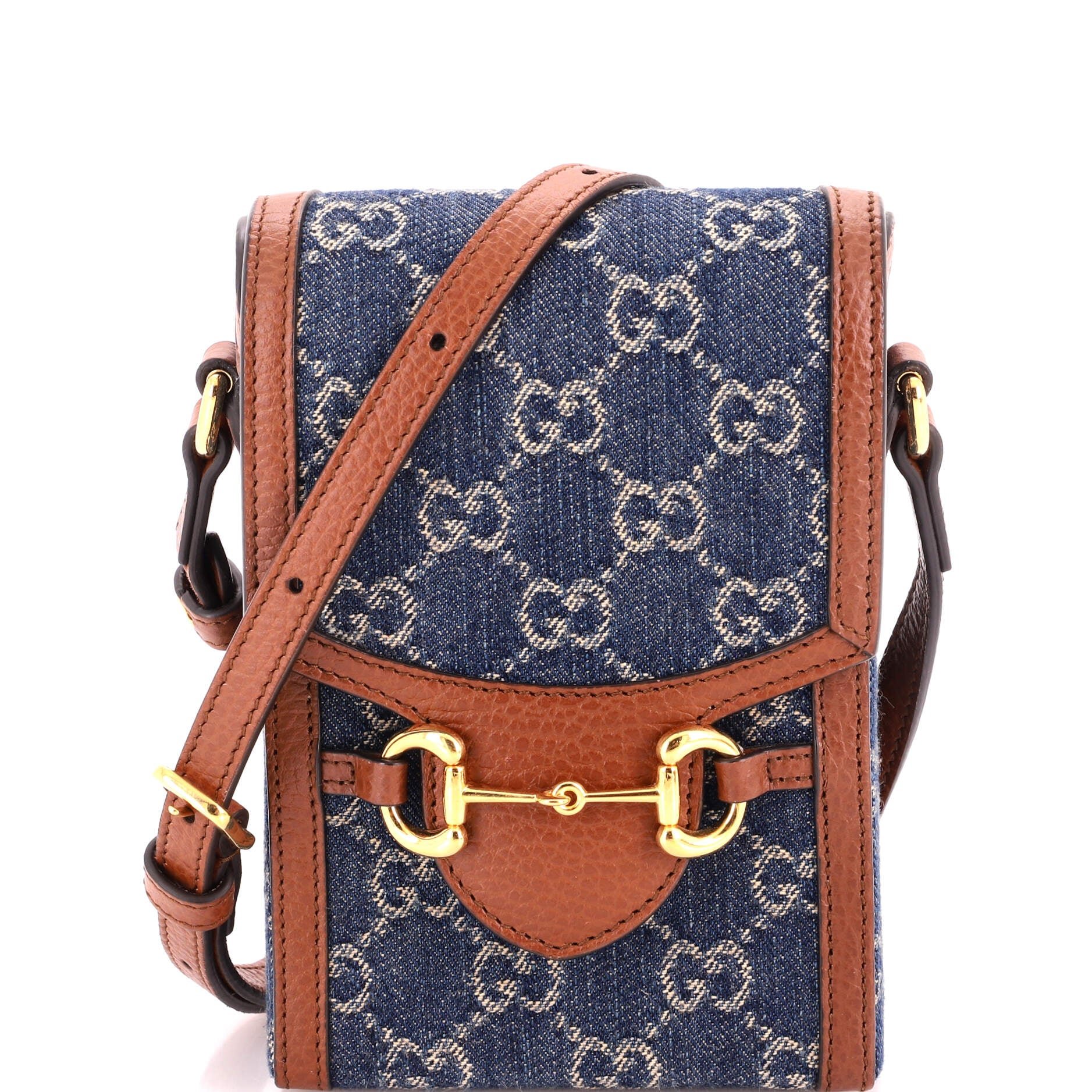 Horsebit 1955 Crossbody Bag GG Denim Mini