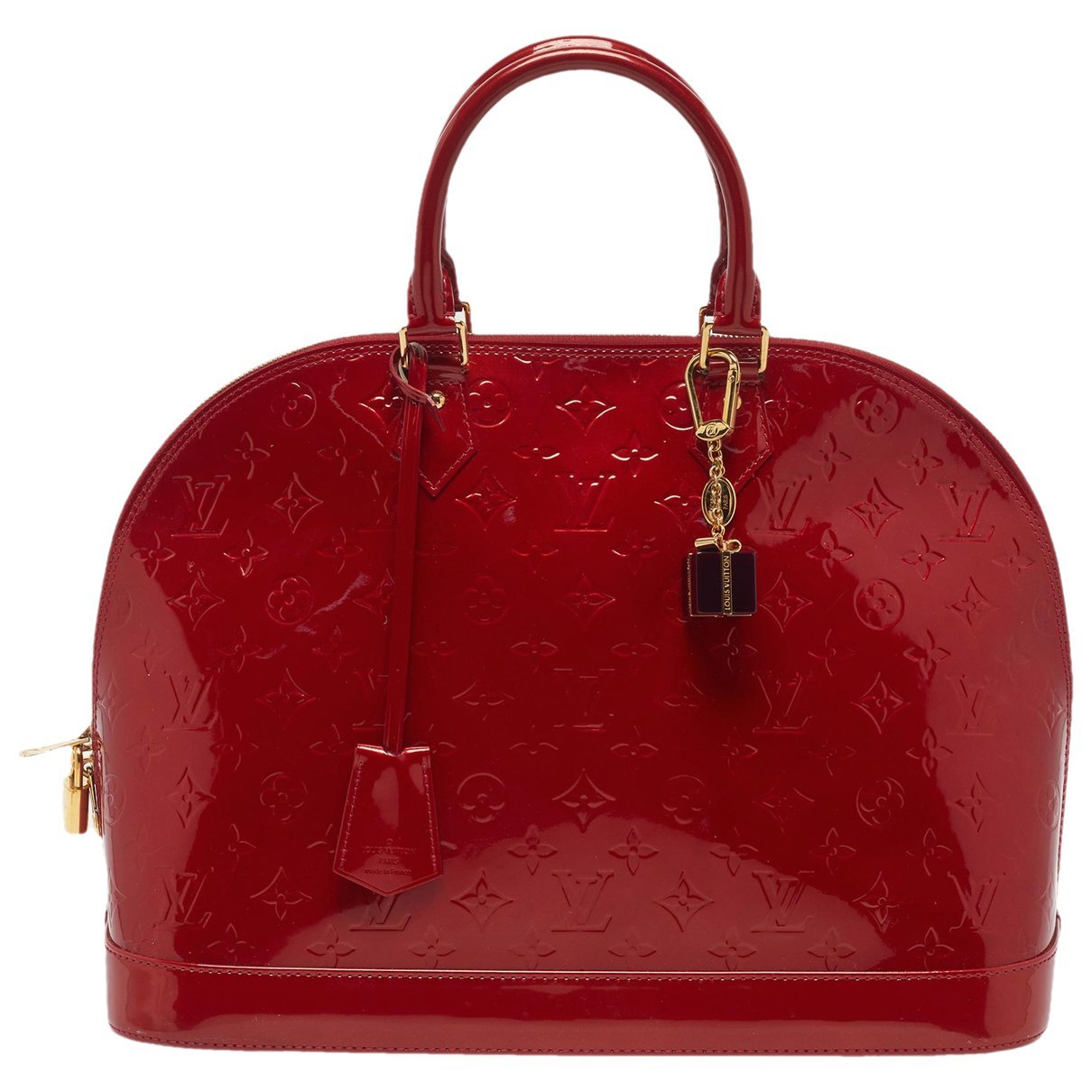 Patent leather satchel