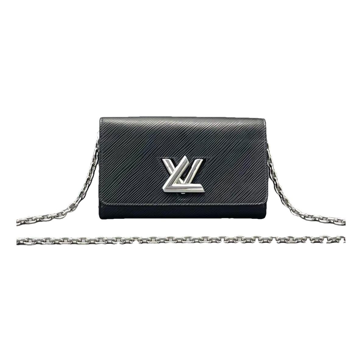 Twist Belt Wallet On Chain leather crossbody bag