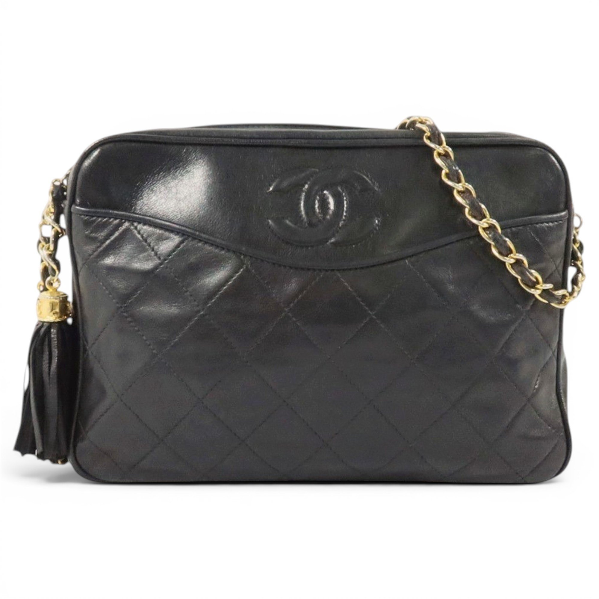 Wallet On Chain Double C leather crossbody bag