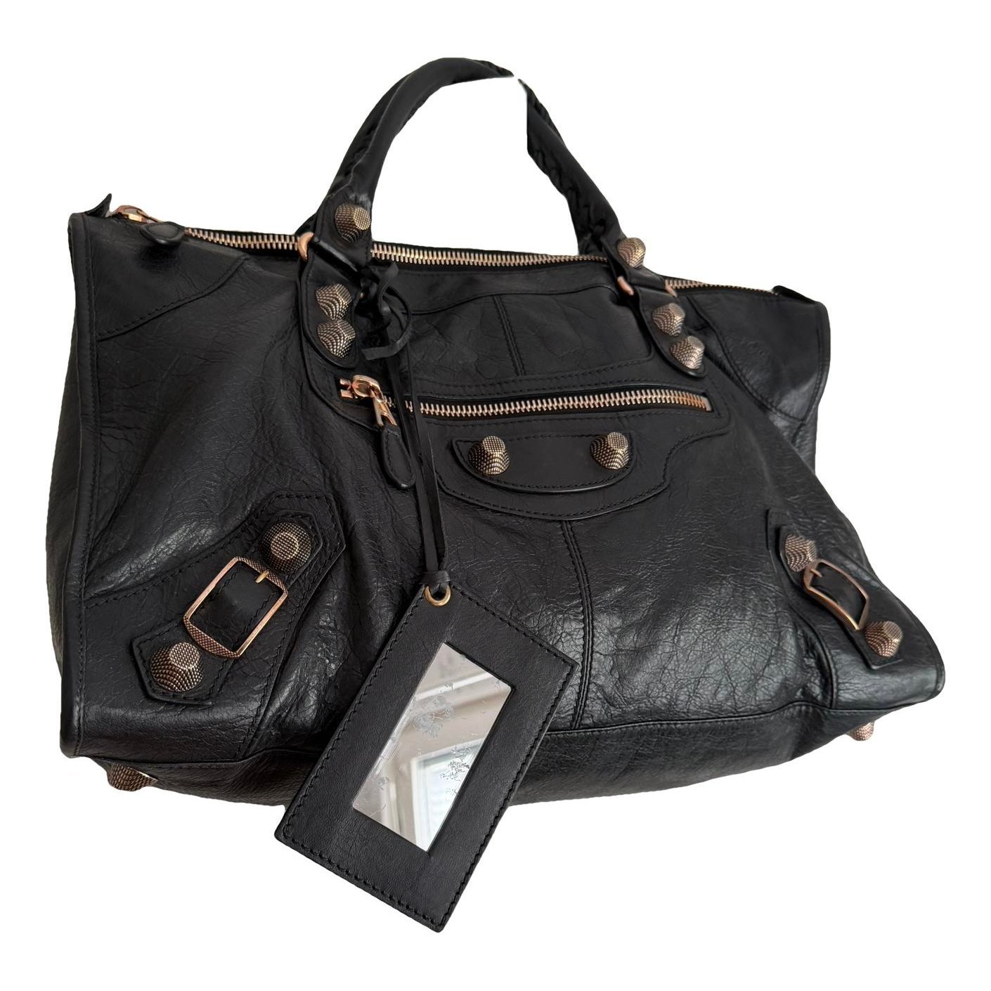 Work leather handbag