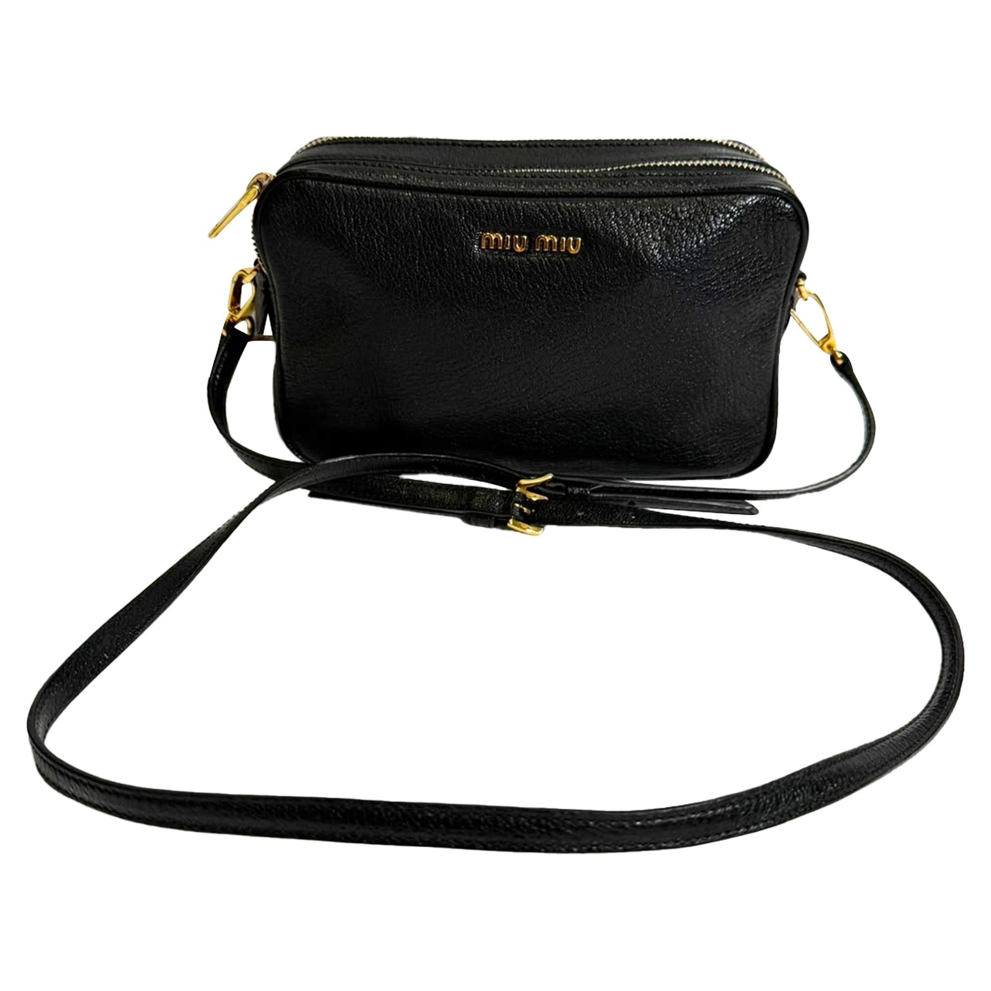 Madras leather crossbody bag