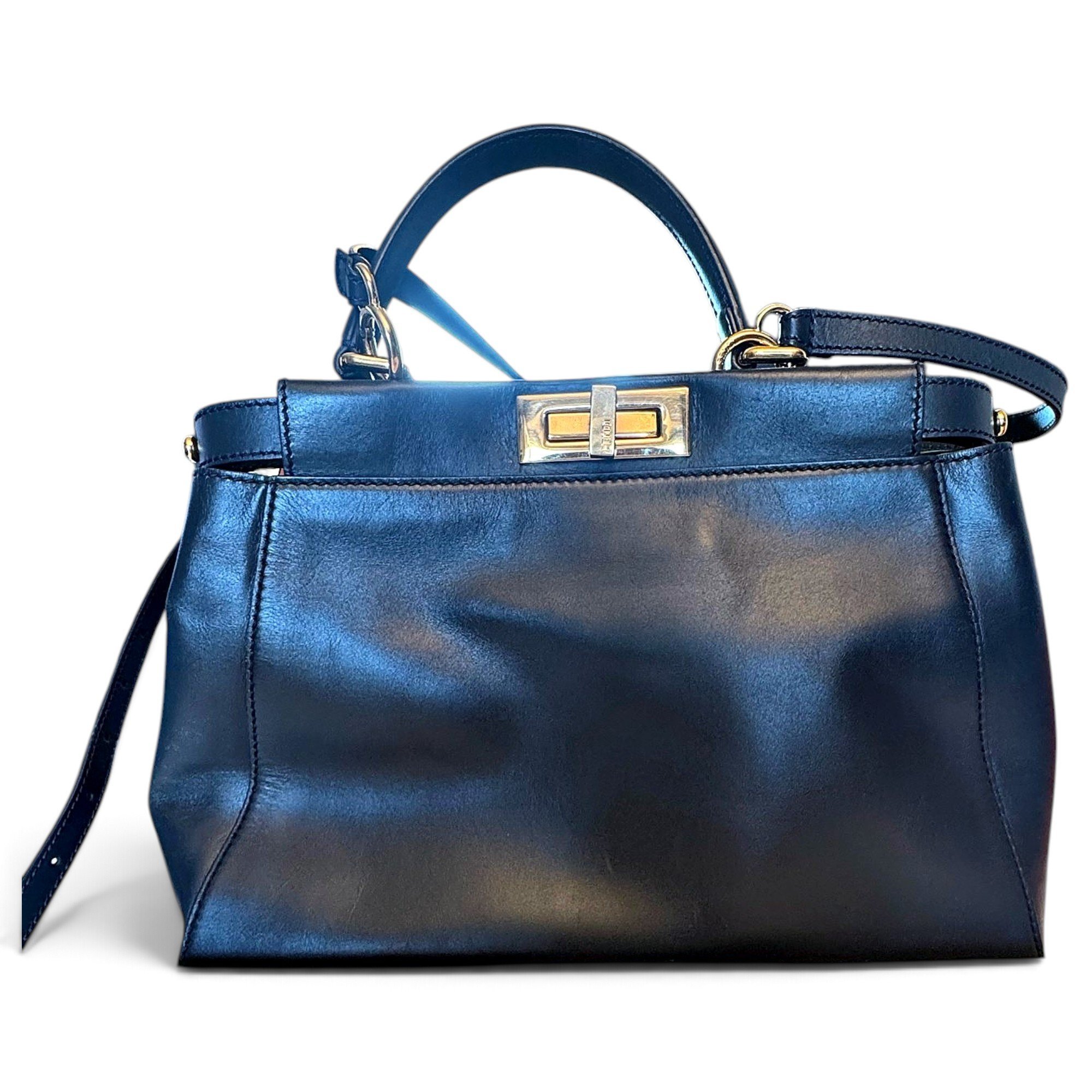 Peekaboo leather handbag