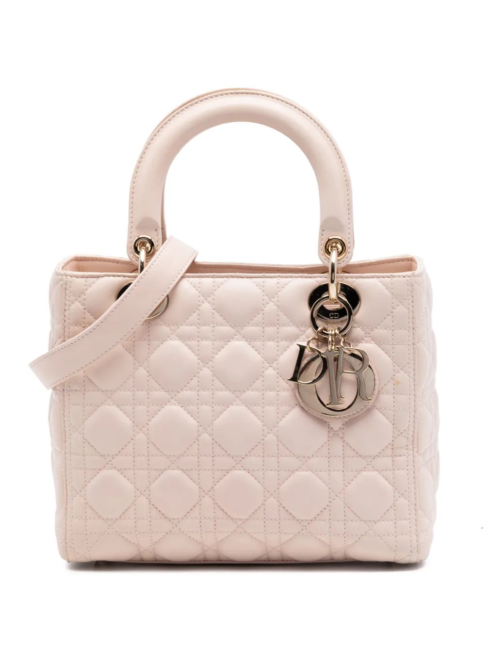 2017 Medium Lambskin Cannage Lady Dior satchel