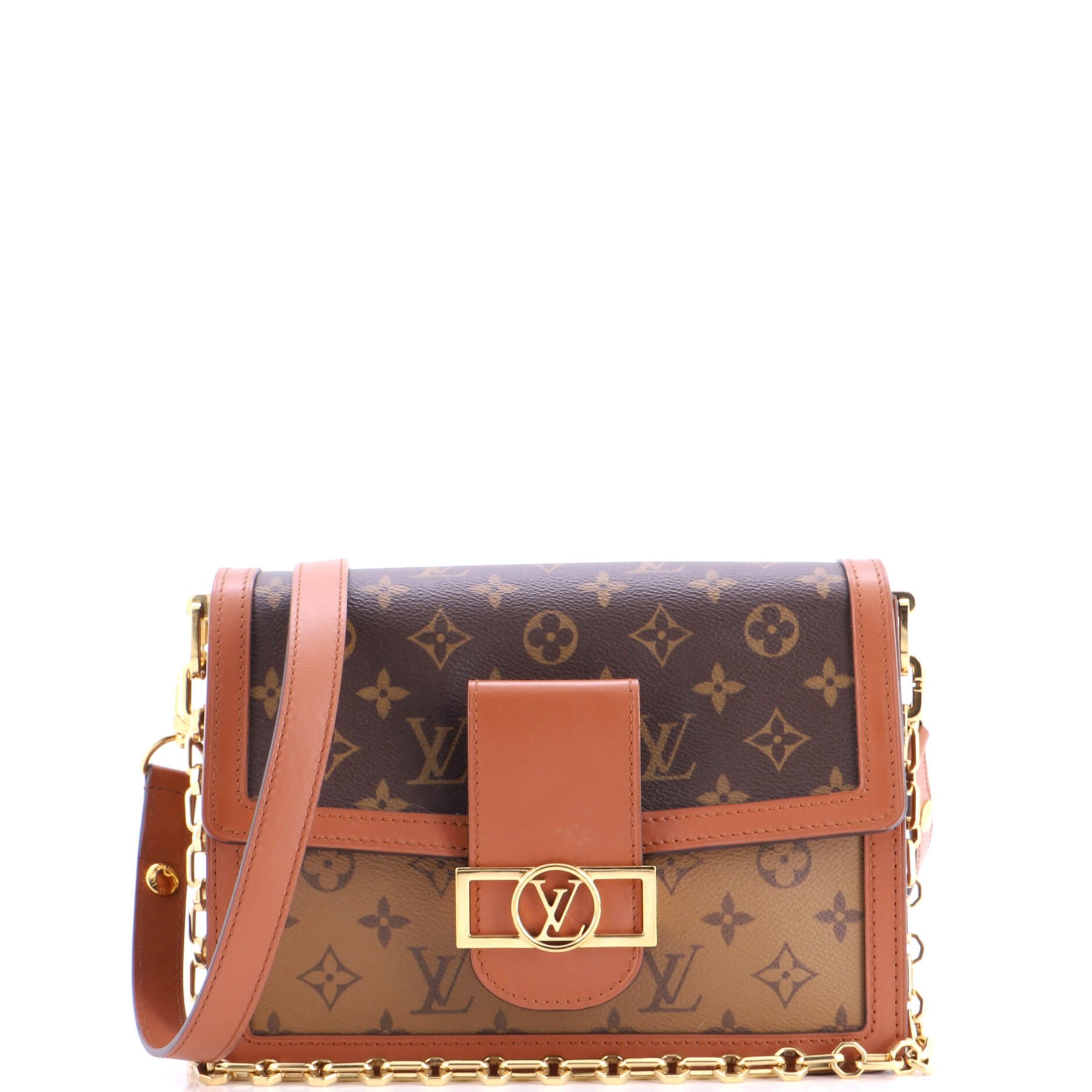 Louis Vuitton Dauphine Shoulder Bag Reverse Monogram Canvas MM