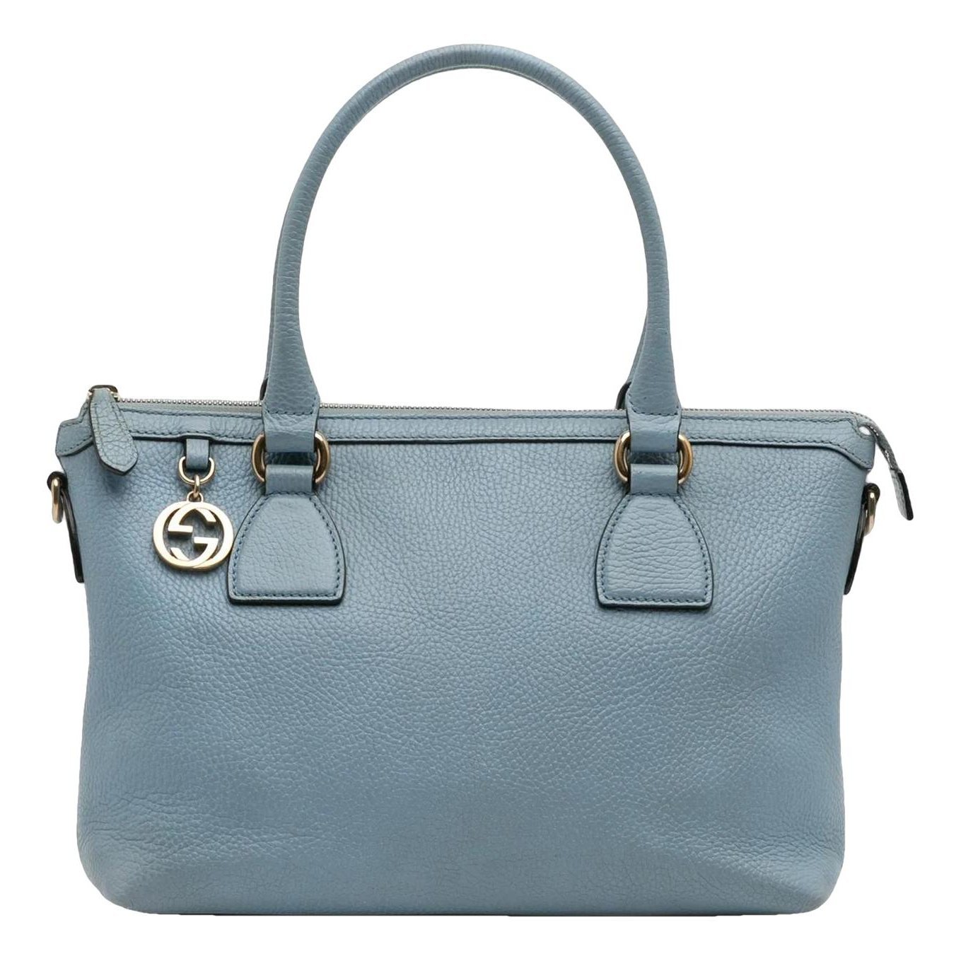 Interlocking leather satchel