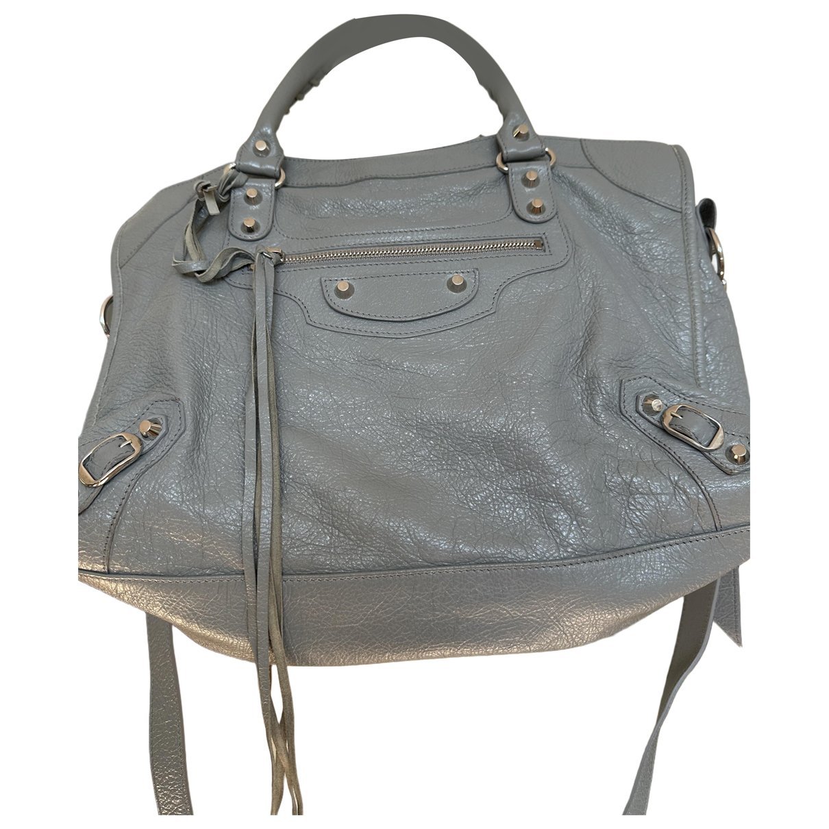 City leather handbag