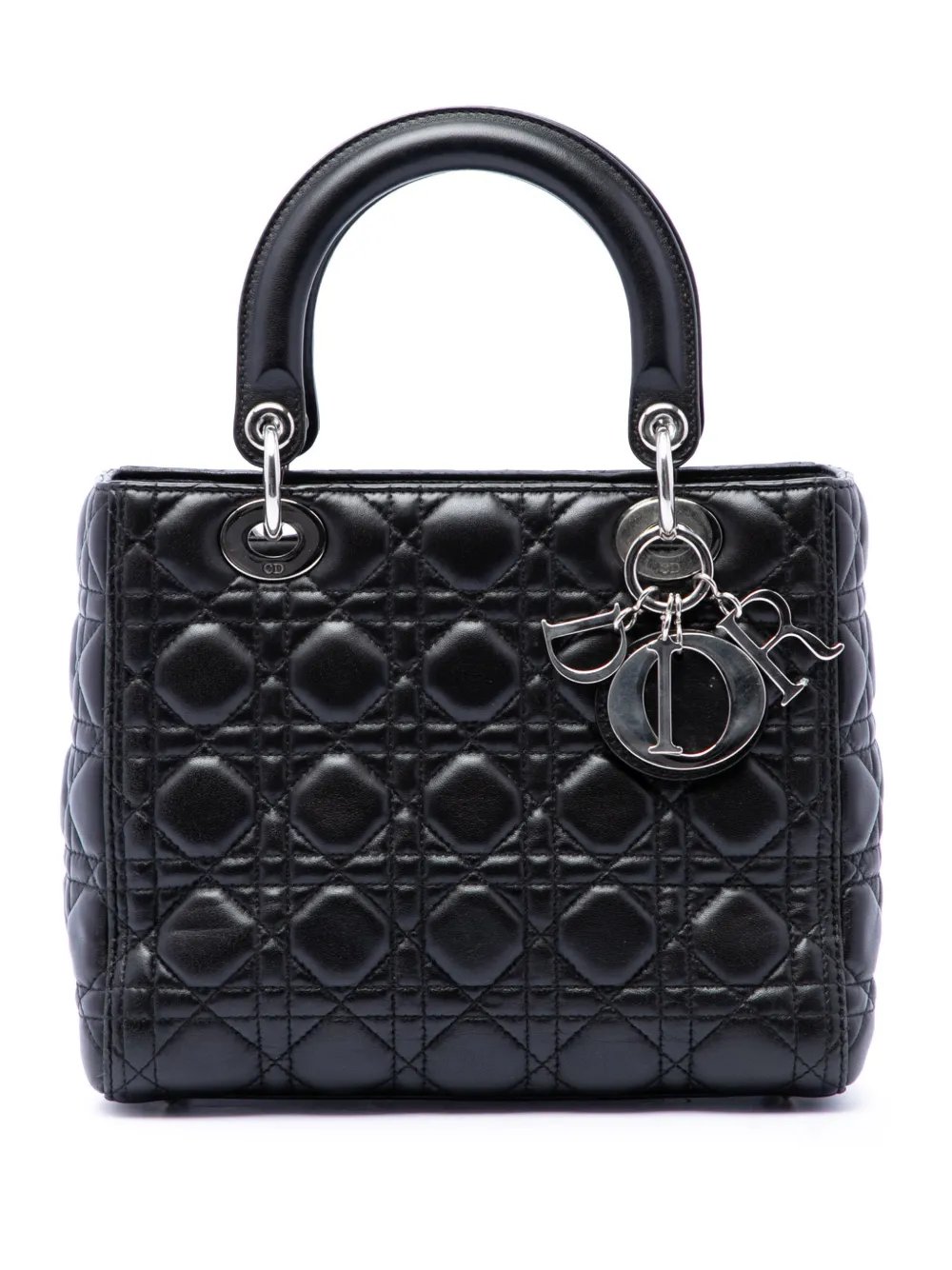 2016 Medium Lambskin Cannage Lady Dior satchel