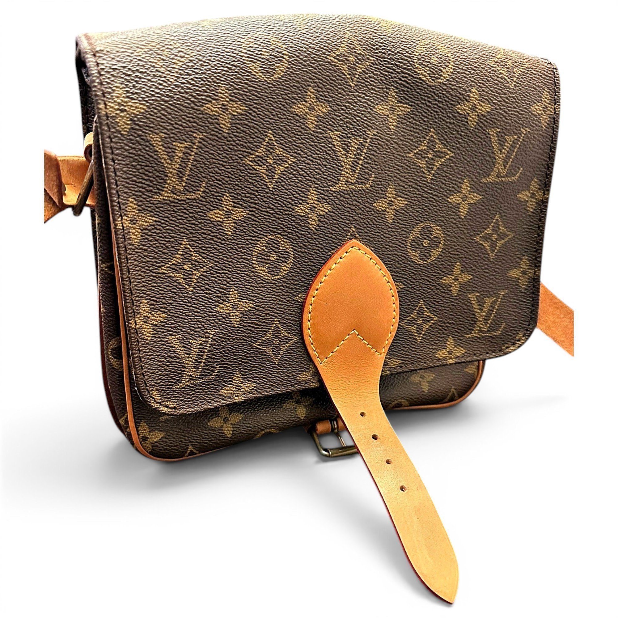 Cartouchière leather crossbody bag