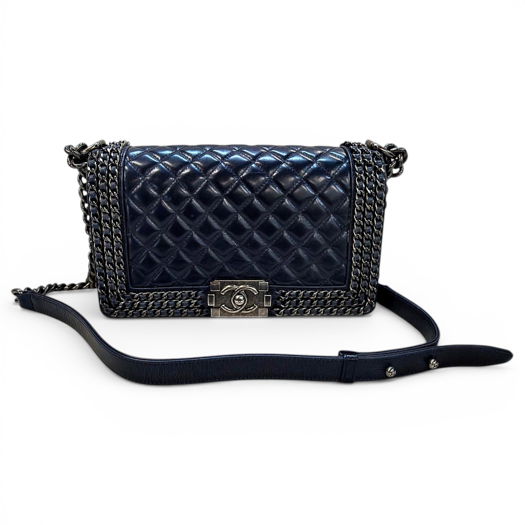 Boy leather crossbody bag