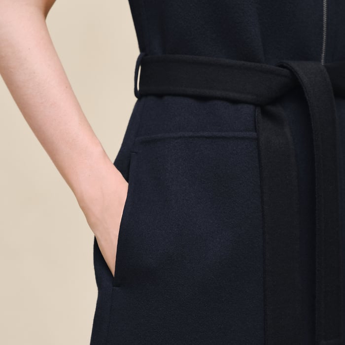 Bleu Noir Long Vest