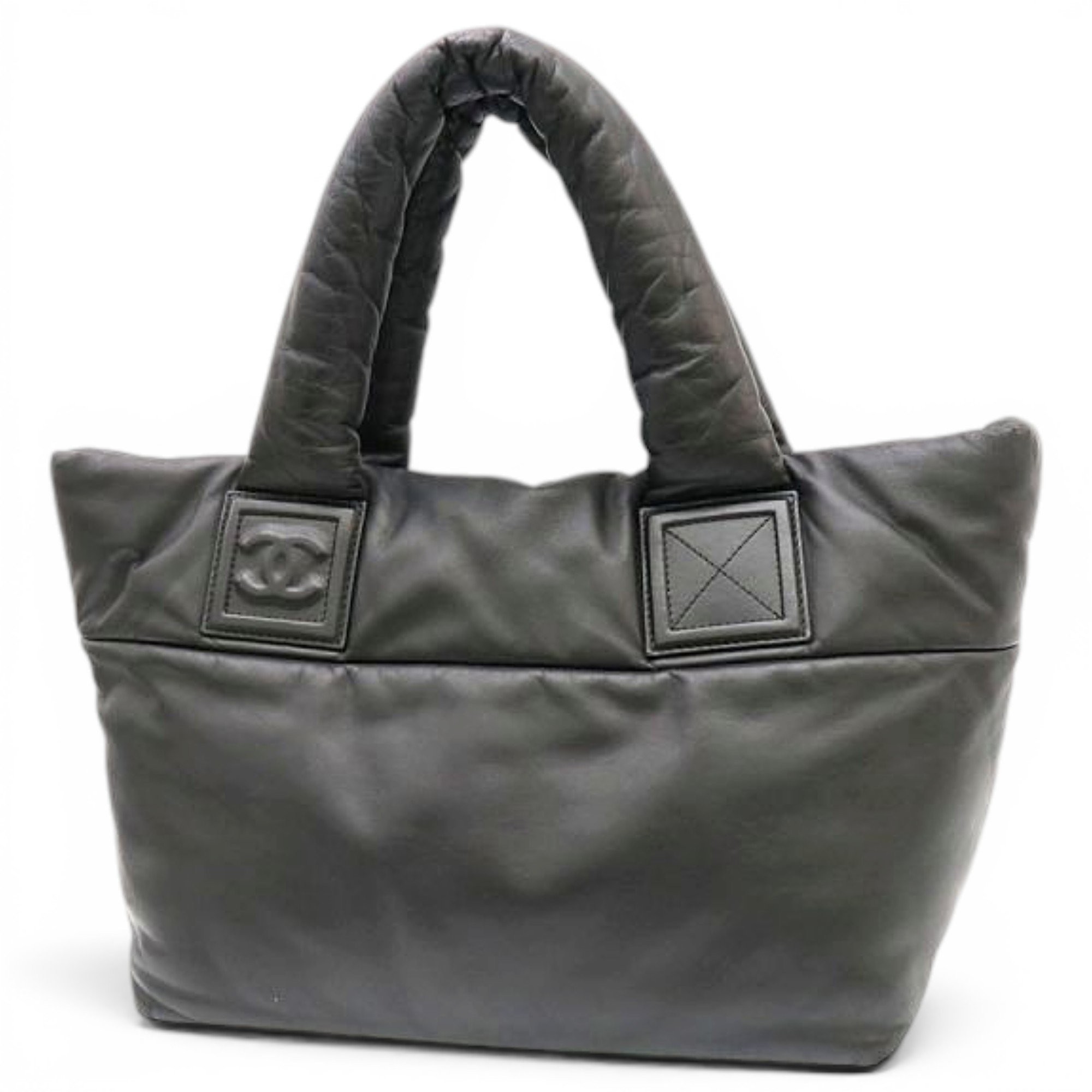 Cocoon leather tote