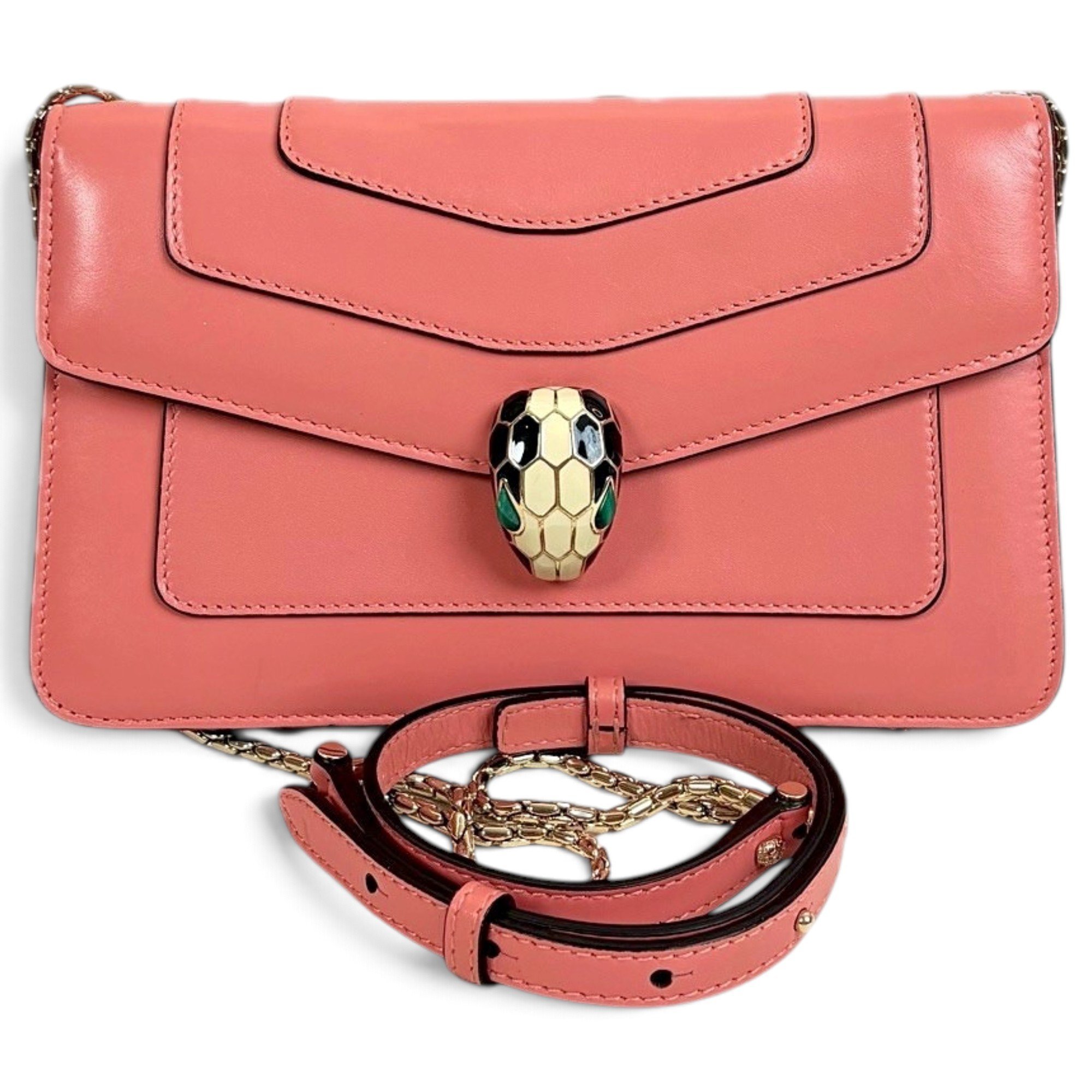 Serpenti leather handbag