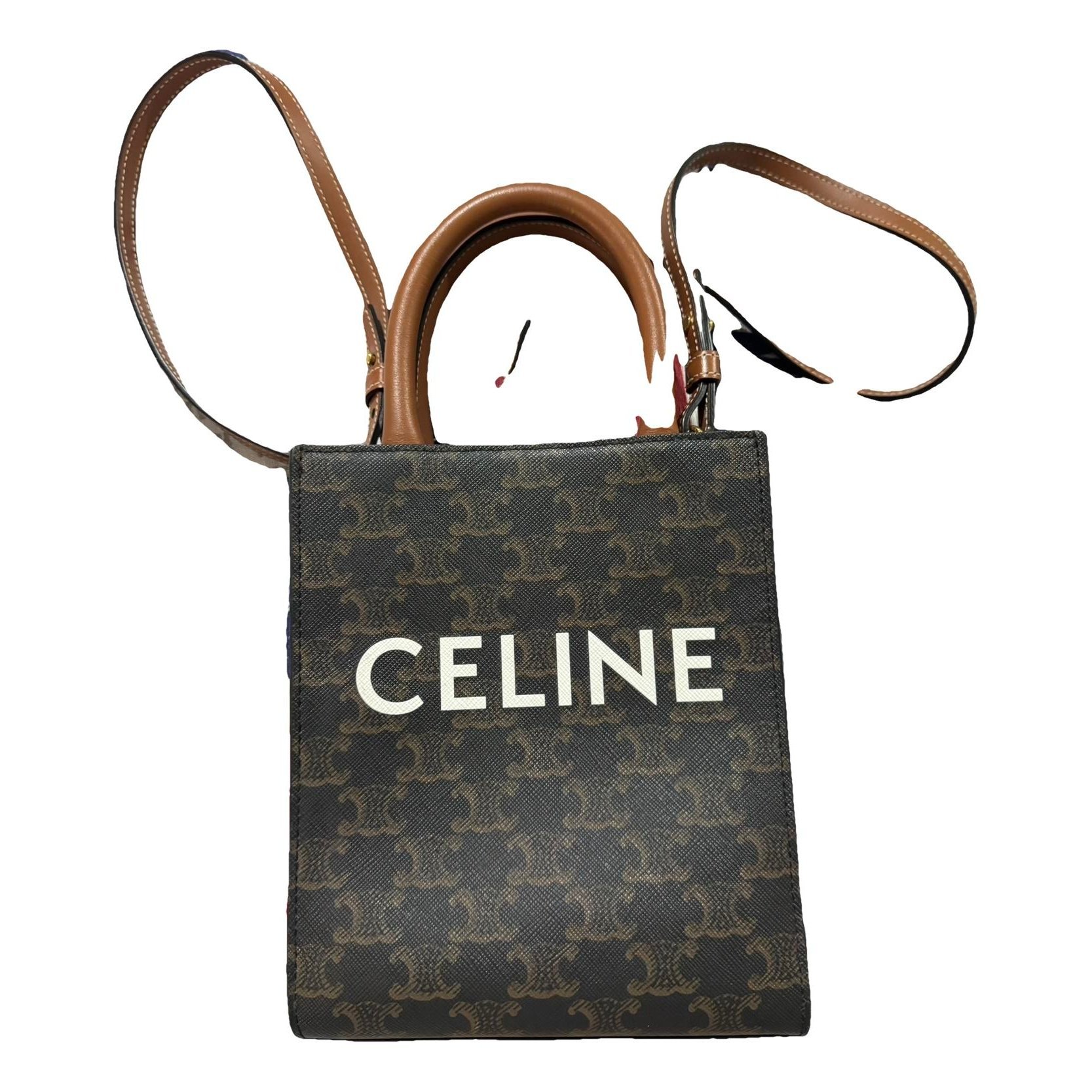 Cabas Vertical leather tote