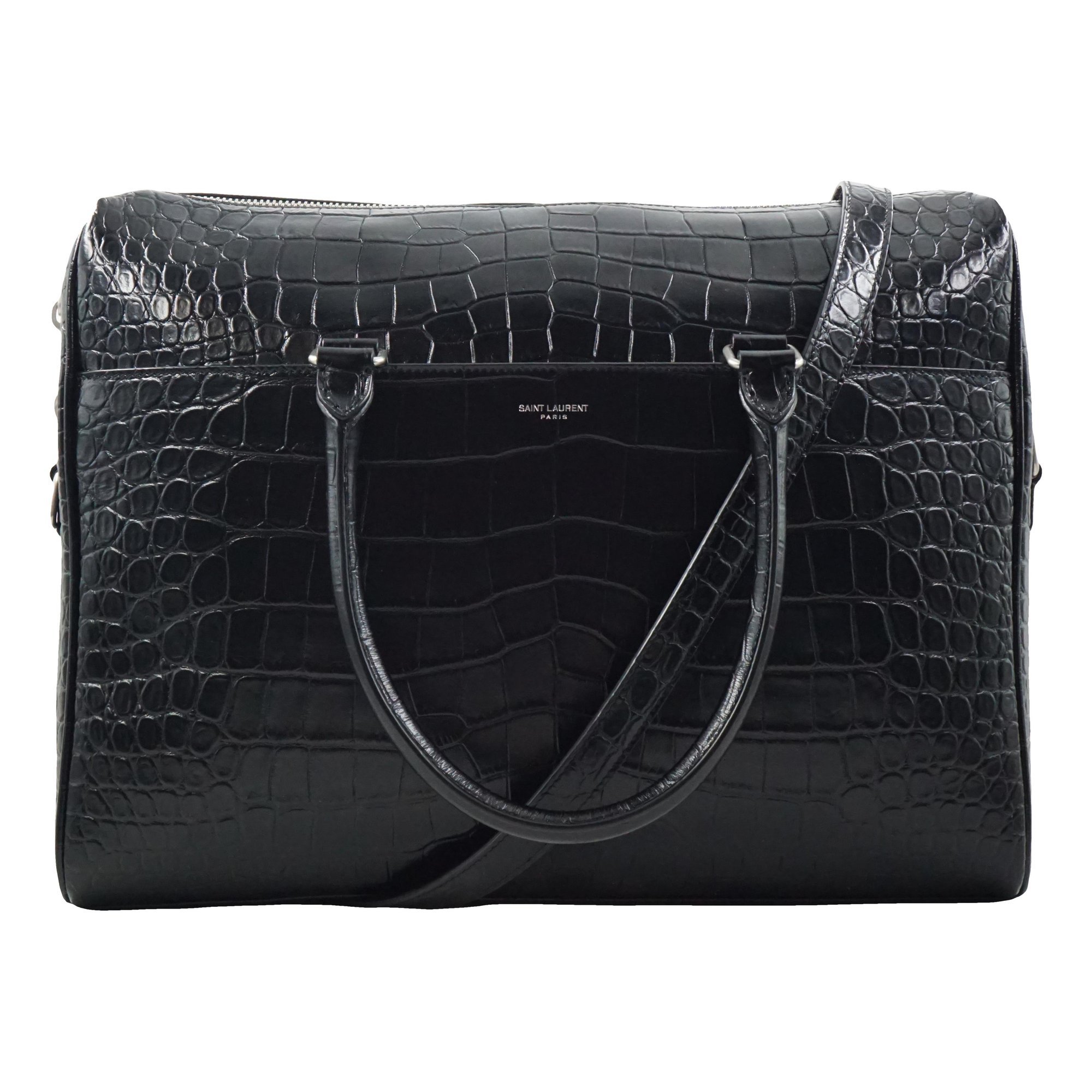 Duffle leather satchel