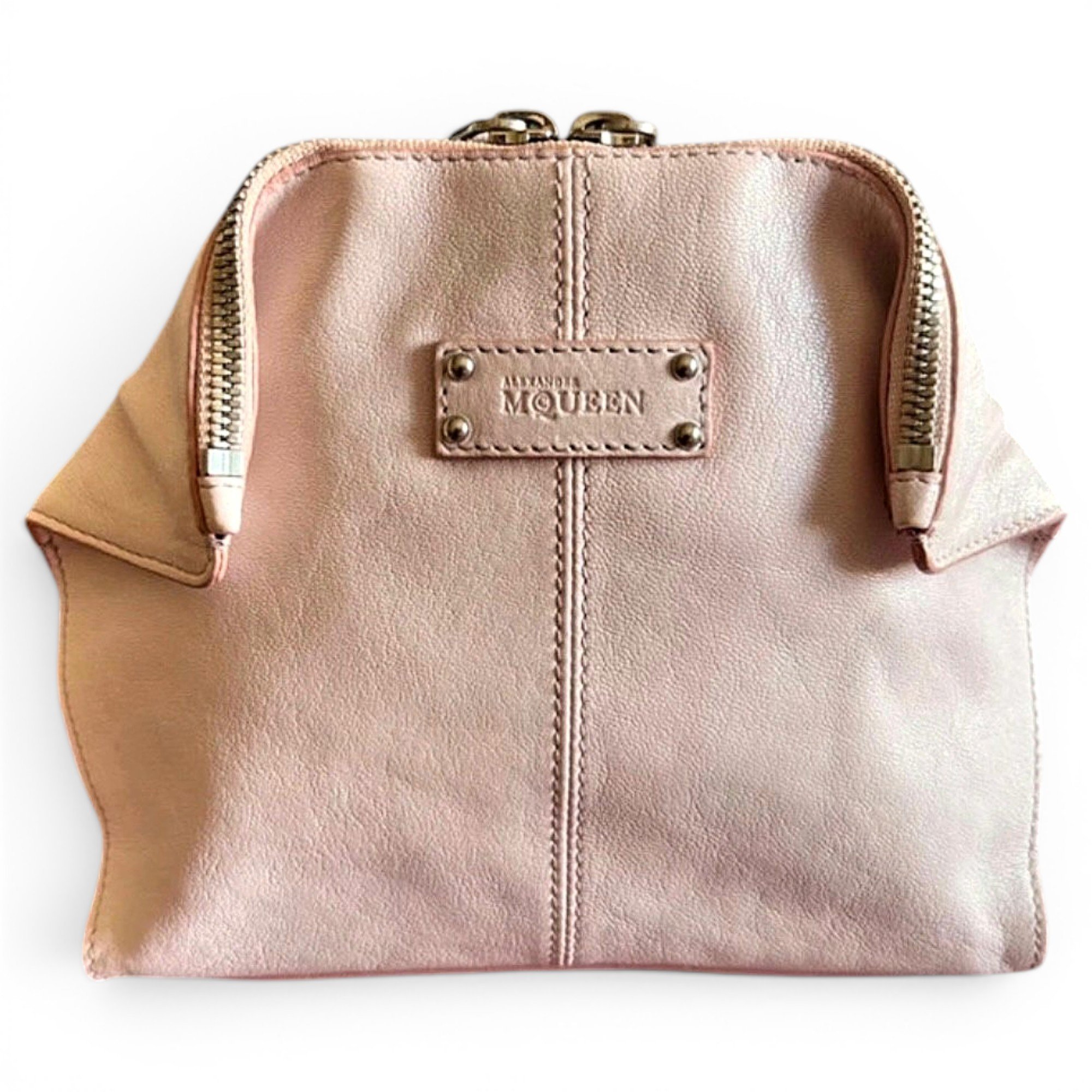 Alexander McQueen Manta leather clutch bag