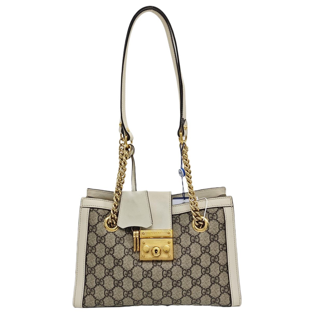 Padlock leather handbag