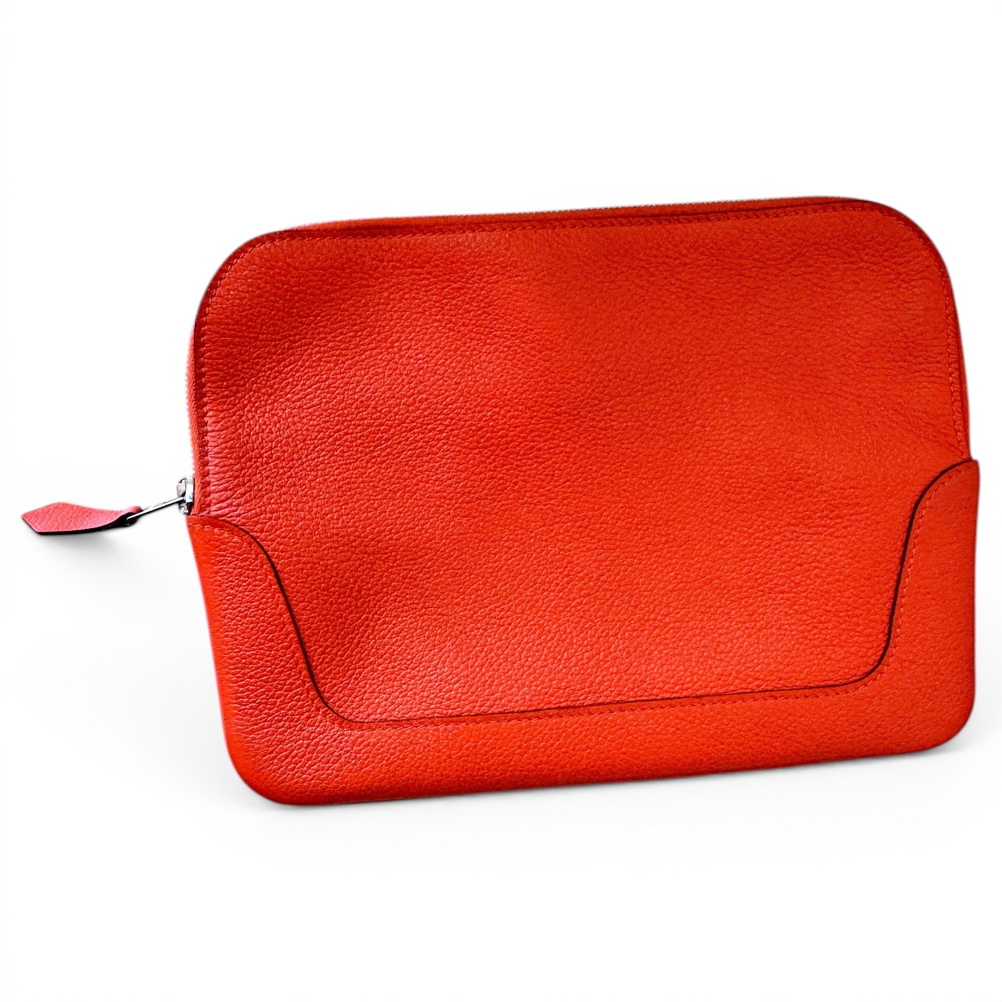 Leather clutch bag