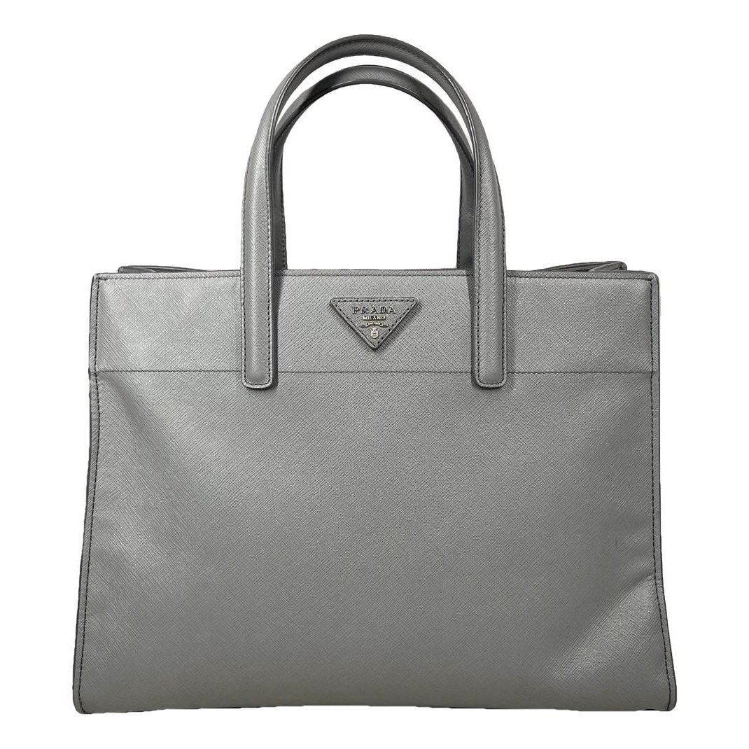 Double leather handbag
