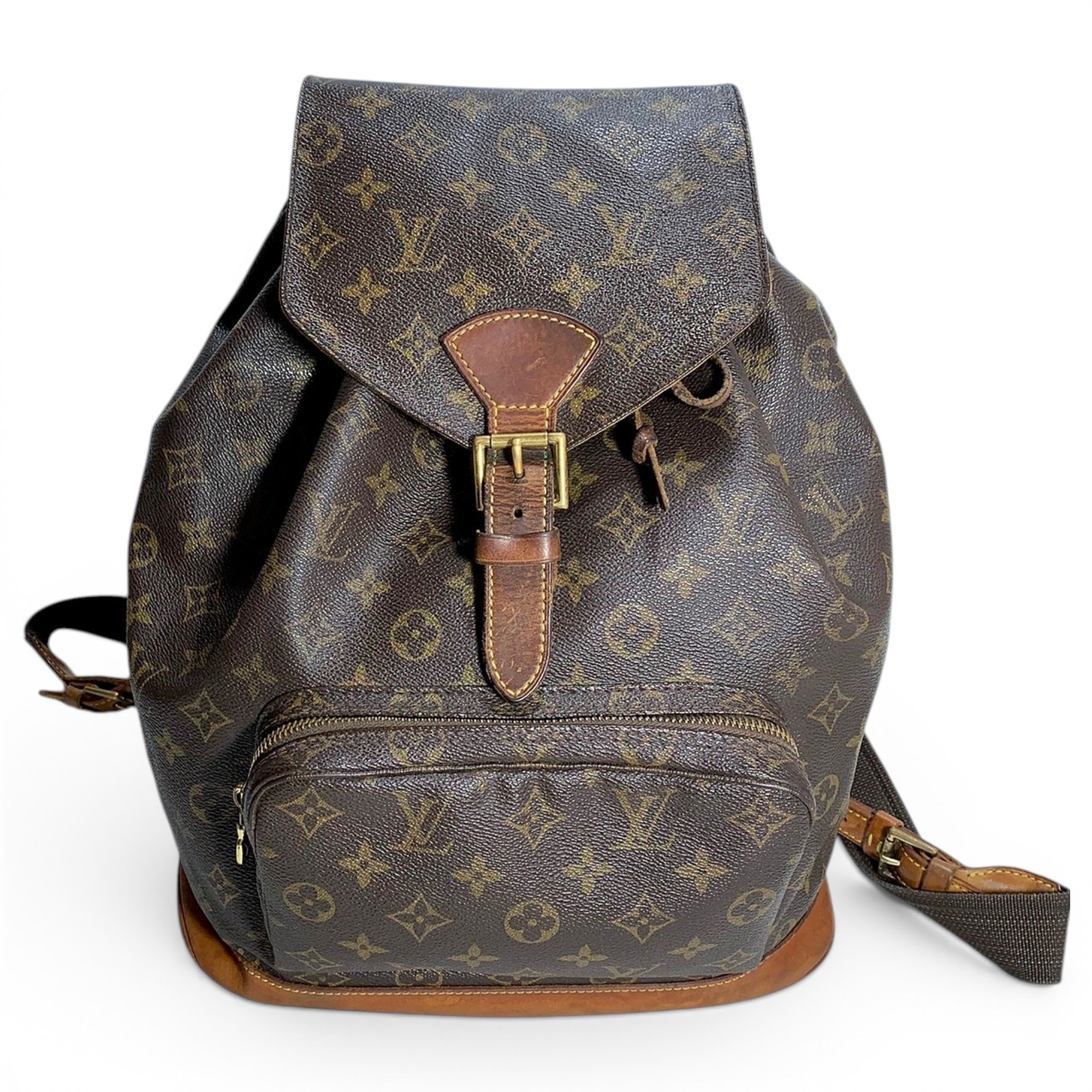 Montsouris Vintage leather backpack
