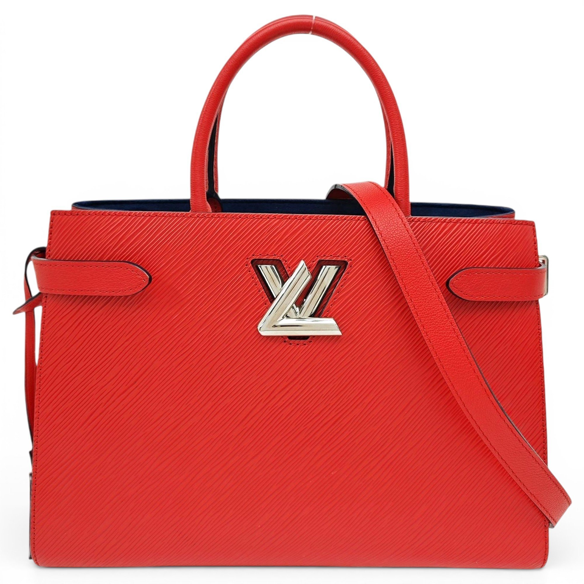 Twist leather tote