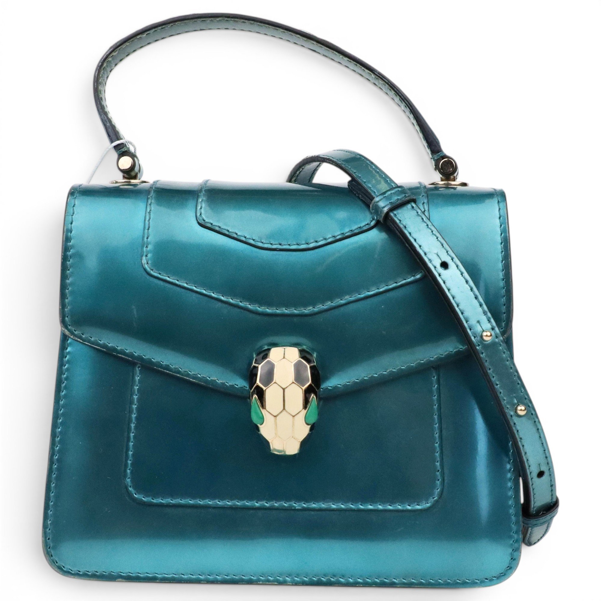 Serpenti leather handbag