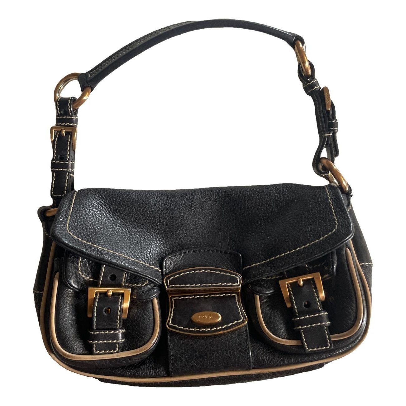 Re-edition leather clutch bag