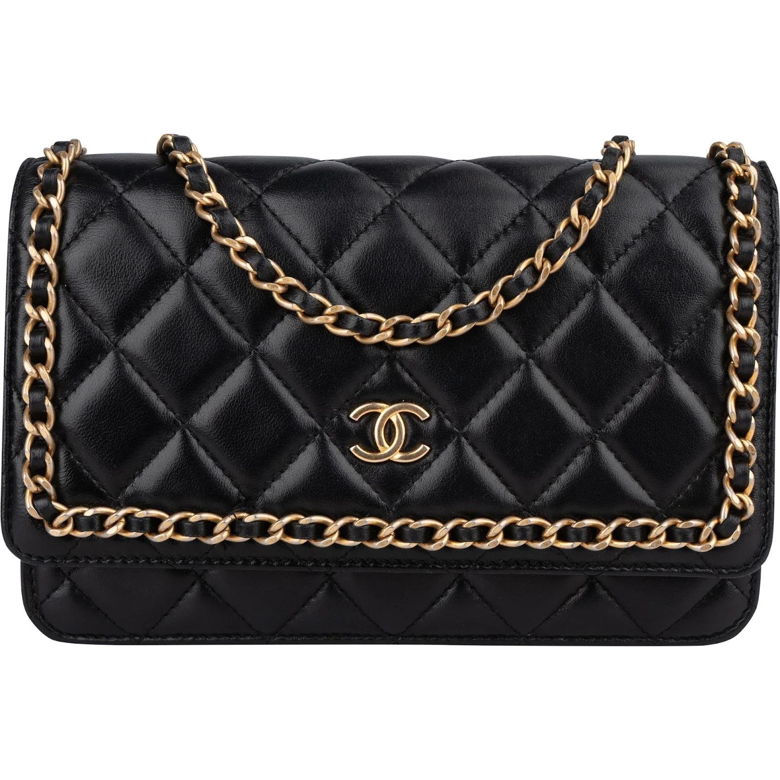 Wallet On Chain leather crossbody bag