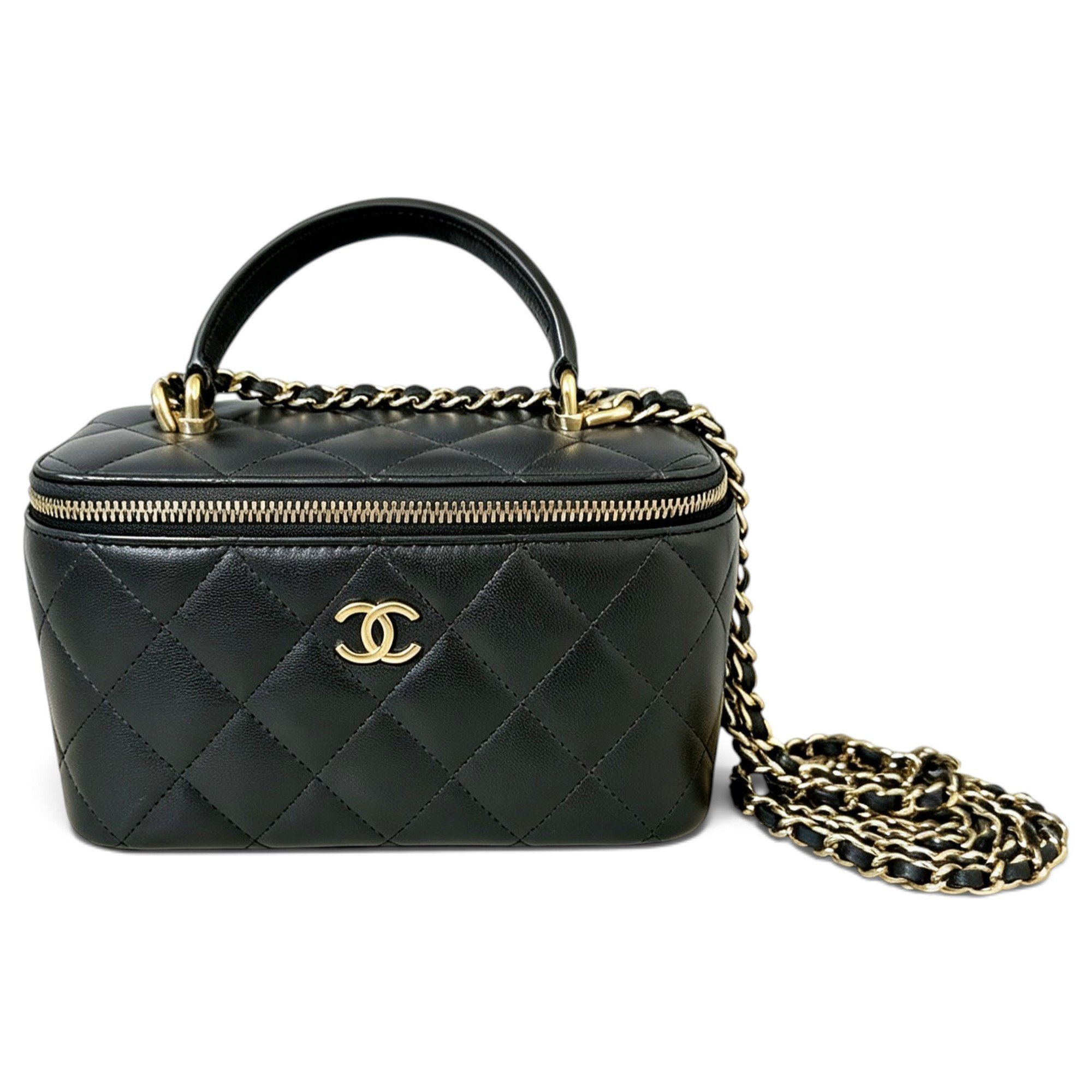 Trendy CC Vanity leather handbag