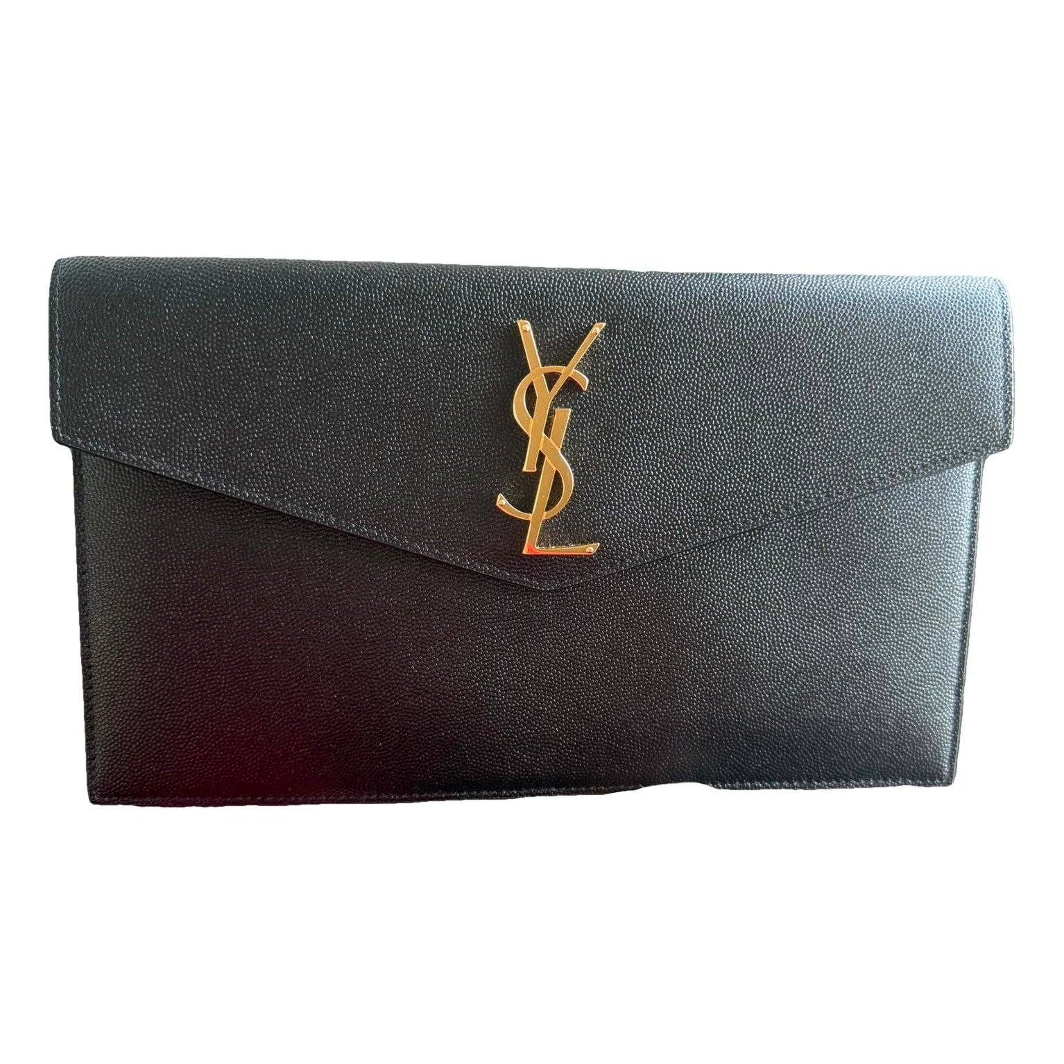 Leather clutch bag