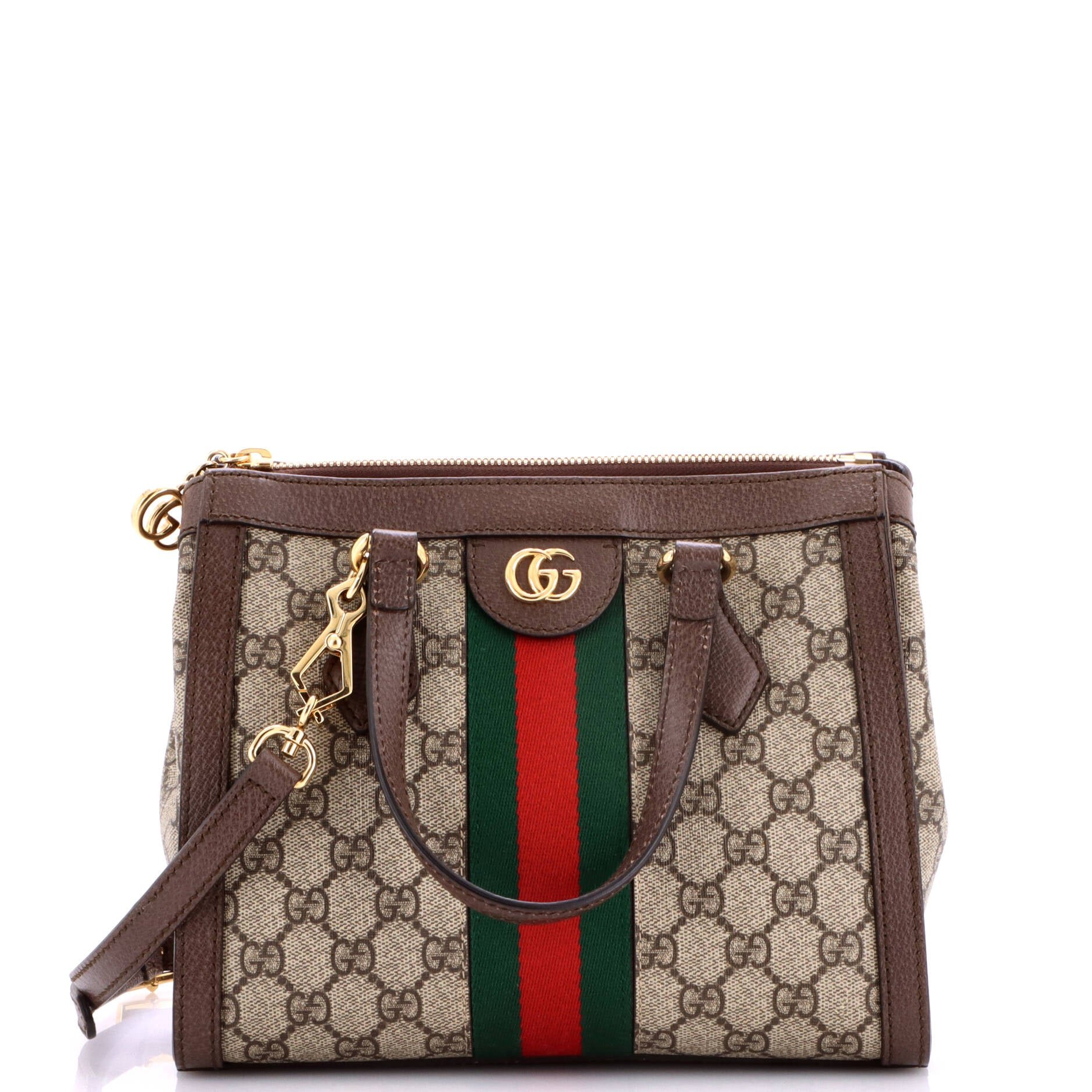 Ophidia Top Handle Tote GG Coated Canvas Small