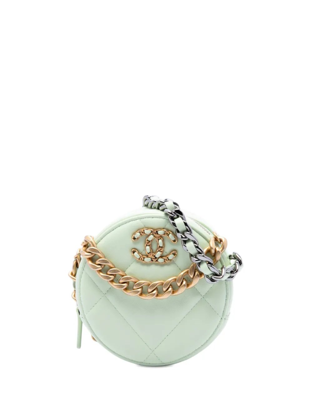 2021 Lambskin 19 Round Clutch with Chain satchel