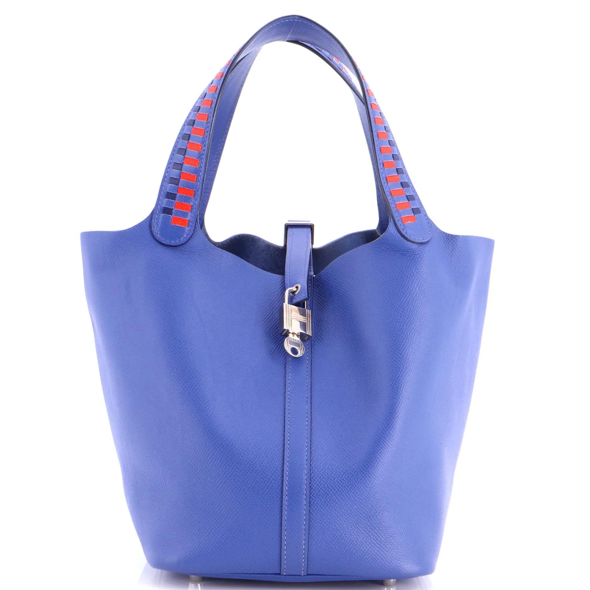 Picotin leather tote