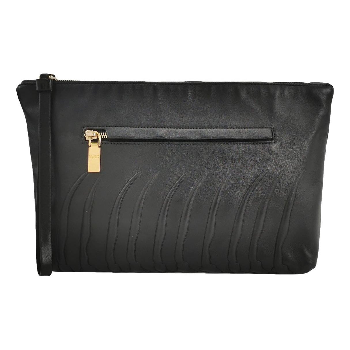 Leather clutch bag
