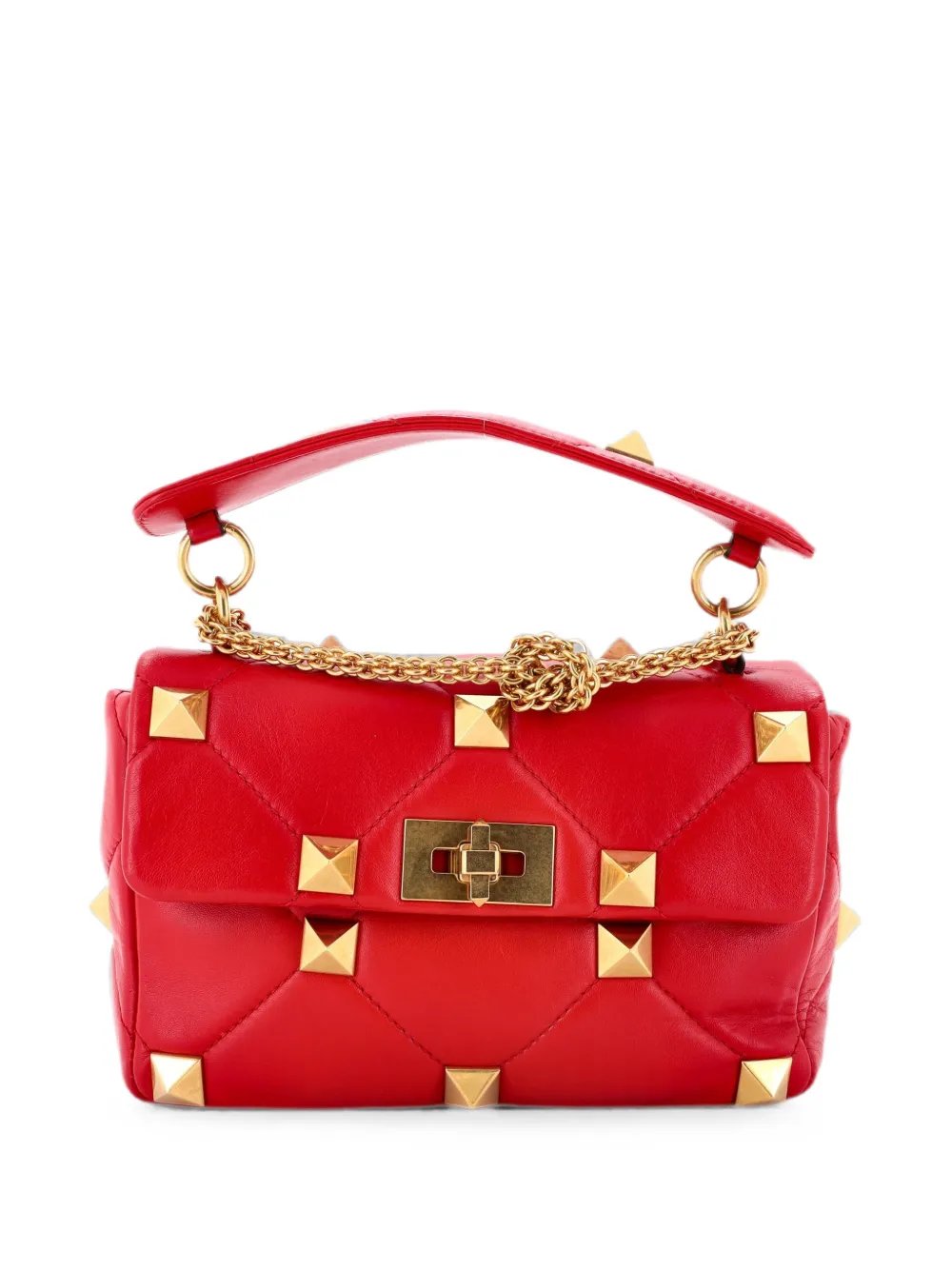 Roman Stud Flap Bag Quilted Leather Medium crossbody bag